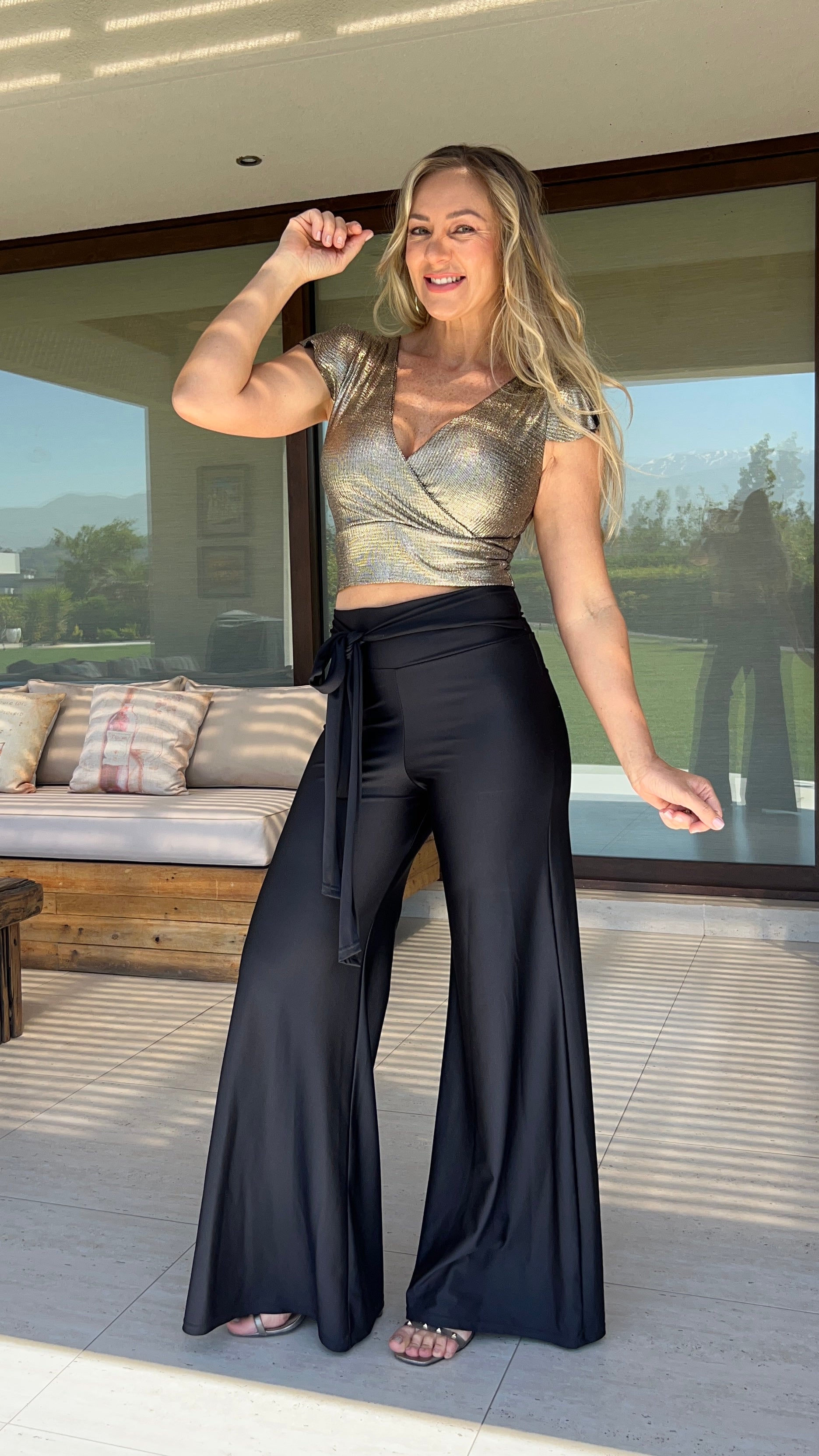 Crop Top Antonia Dorado Metalizado