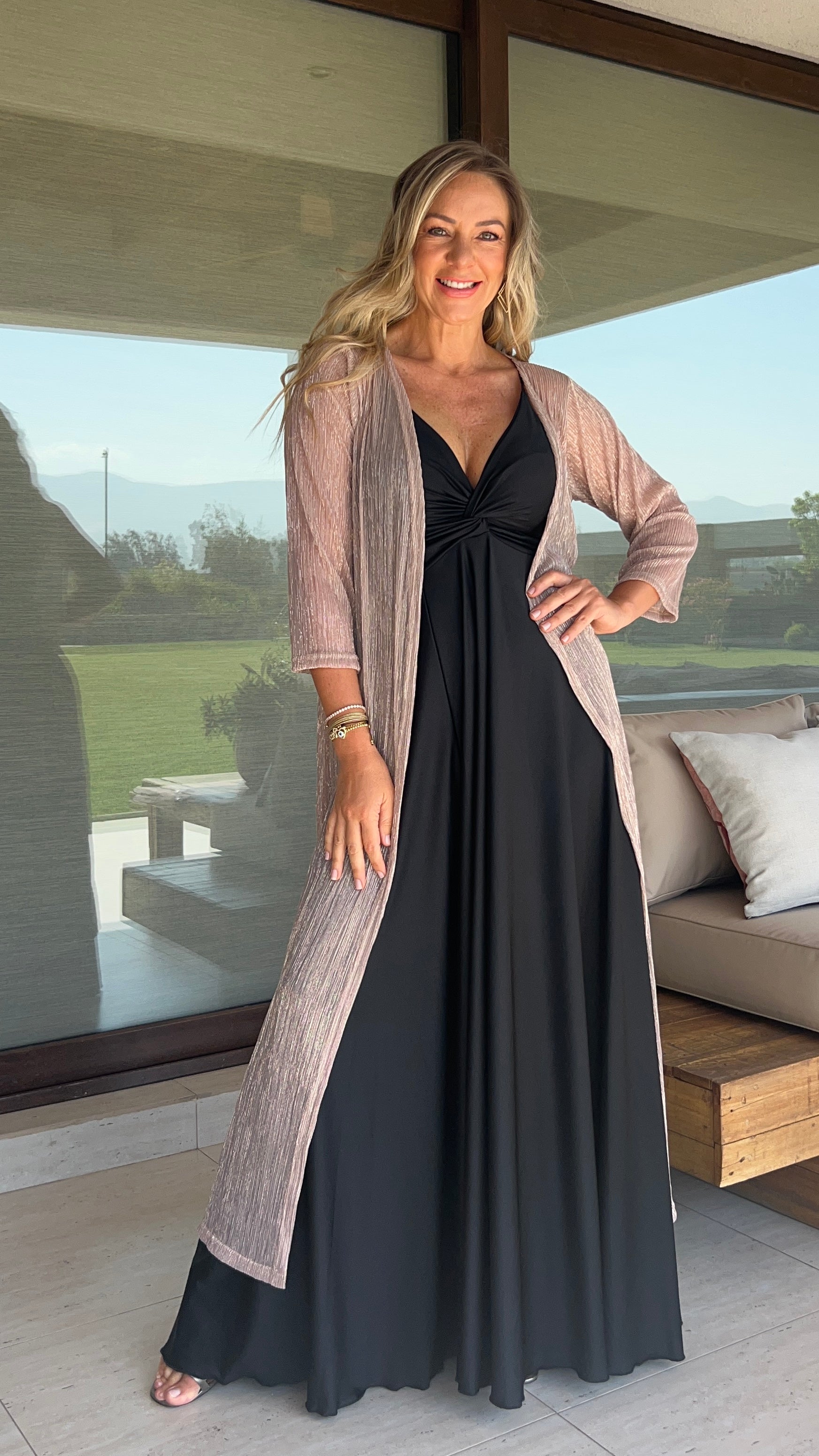 Tapado Plisado Palo Rosa | Kimono Palo Rosa | Tapado Fiesta| Amoramar.cl 7