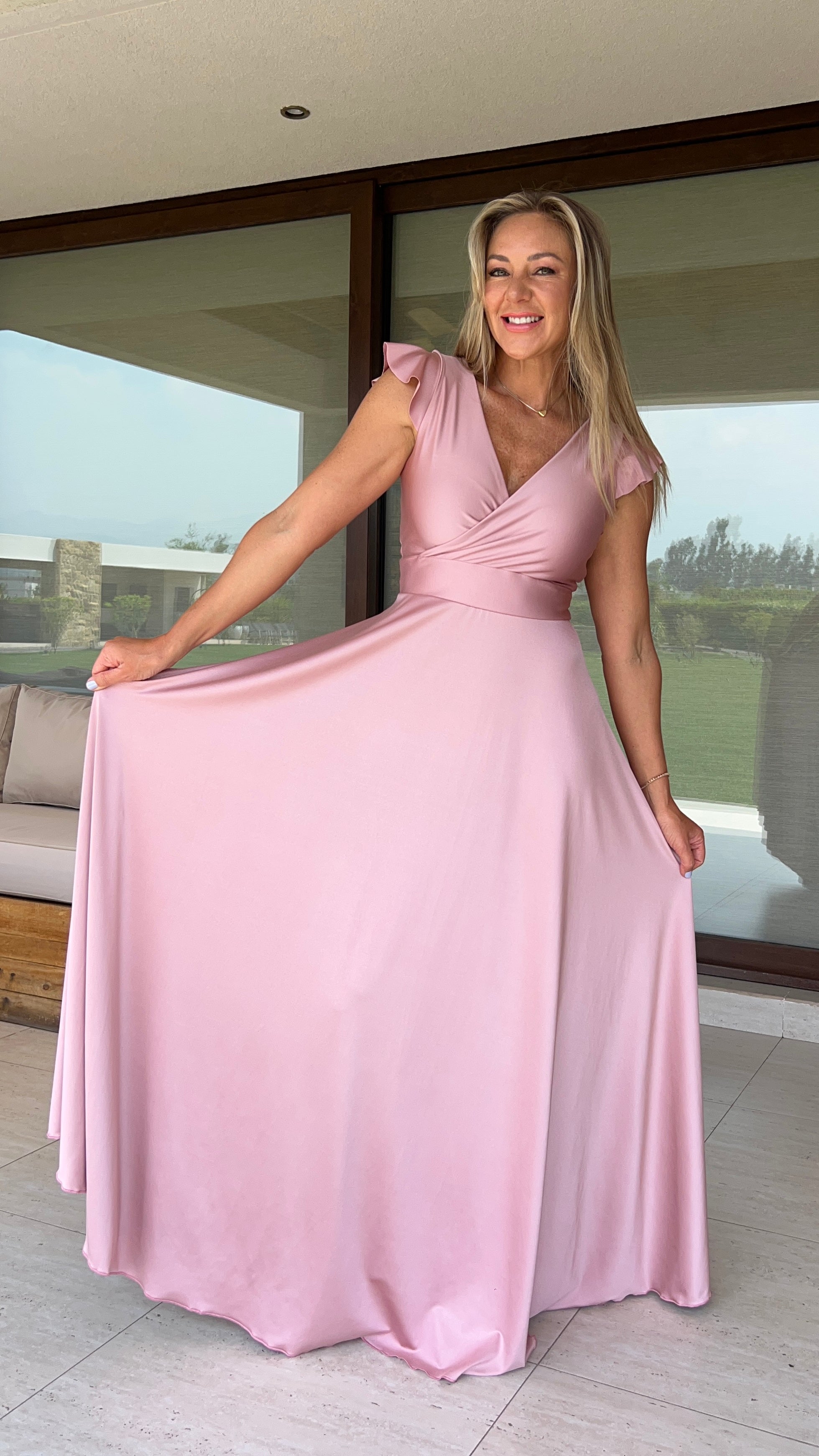 Vestido Isabella Dupont Palo Rosa