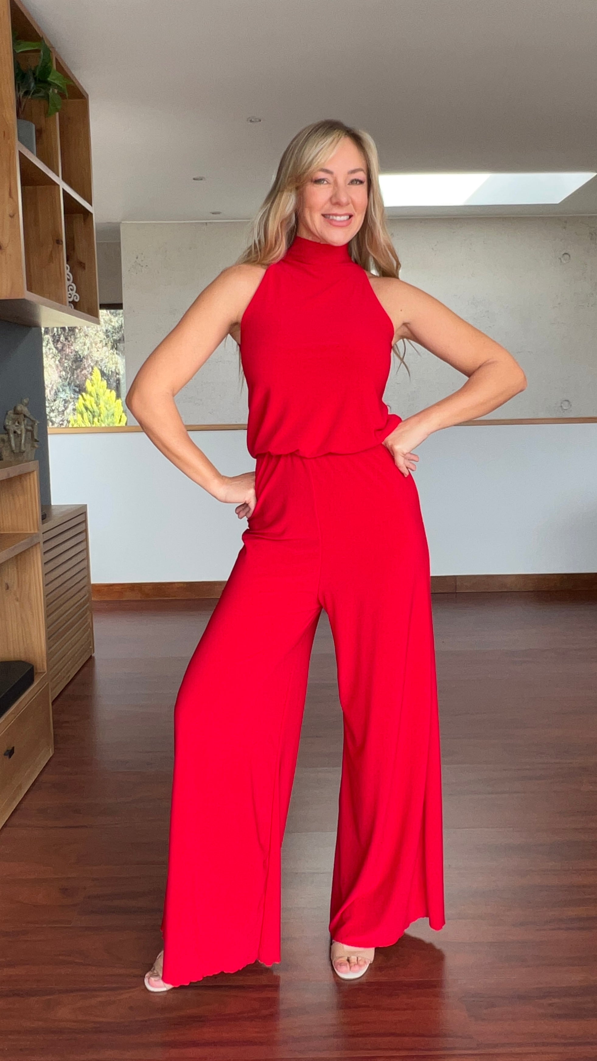 Enterito Halter Rojo| Enterito cuello alto rojo |Amoramar.cl