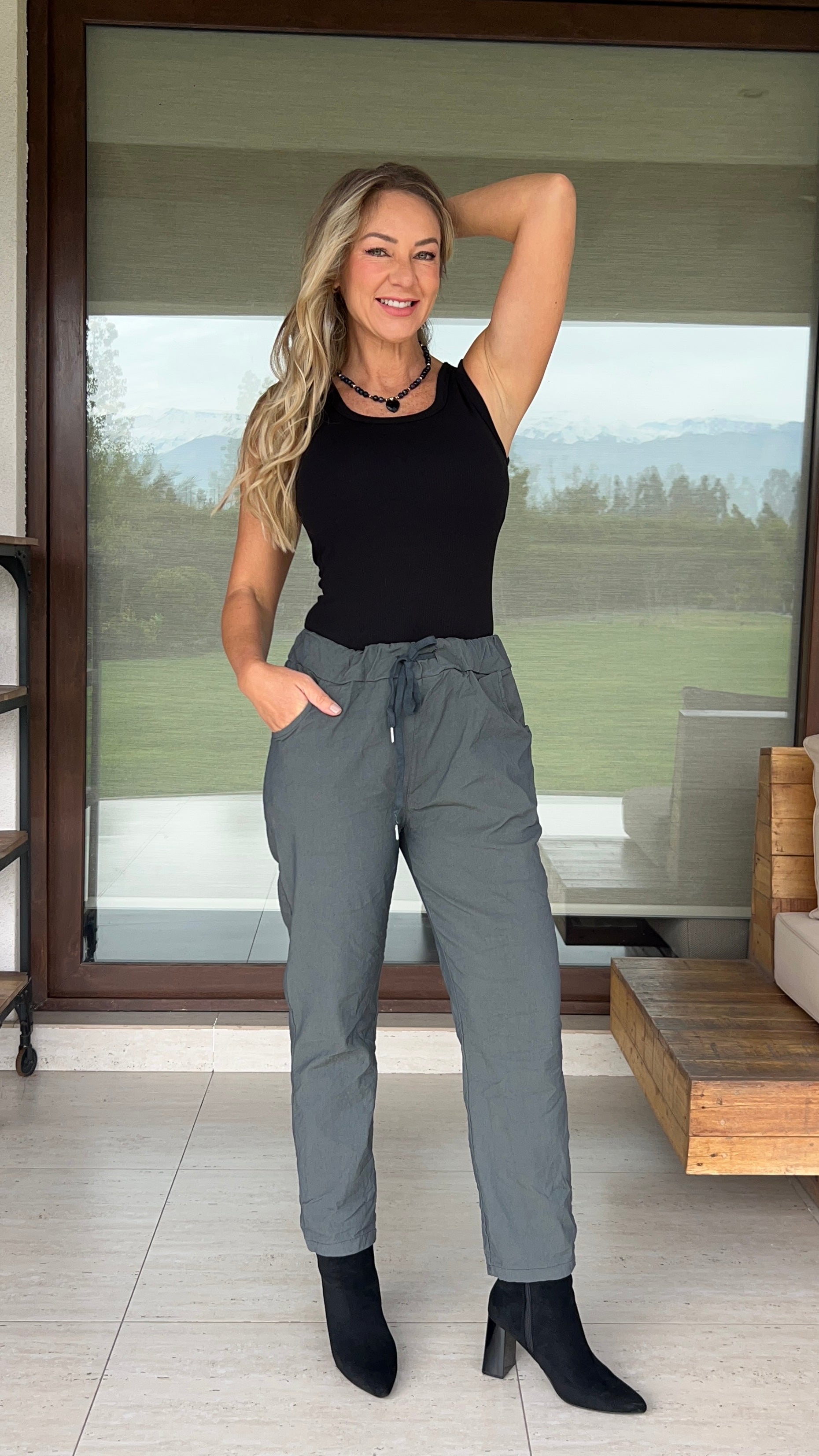 Jogger Luca Gris Verdoso