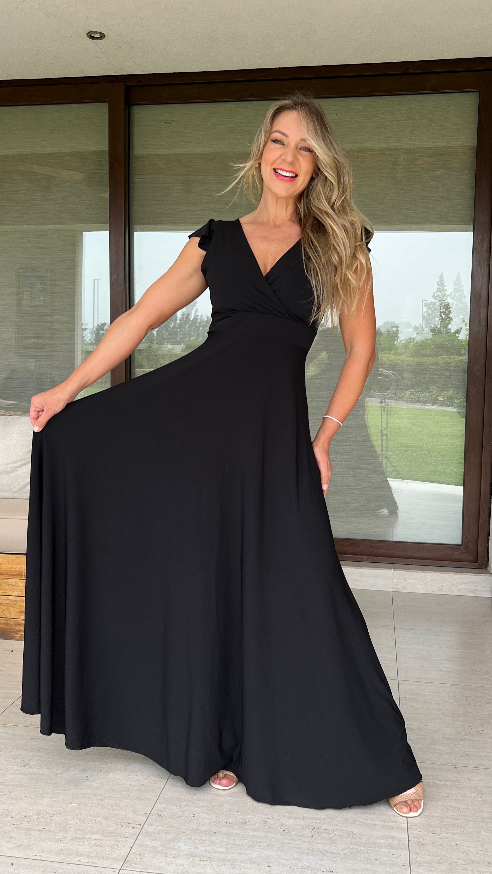 Vestido Isabella Negro | Vestido Largo Negro | Vestido Lycra Ity Negro | Amoramar.cl 6