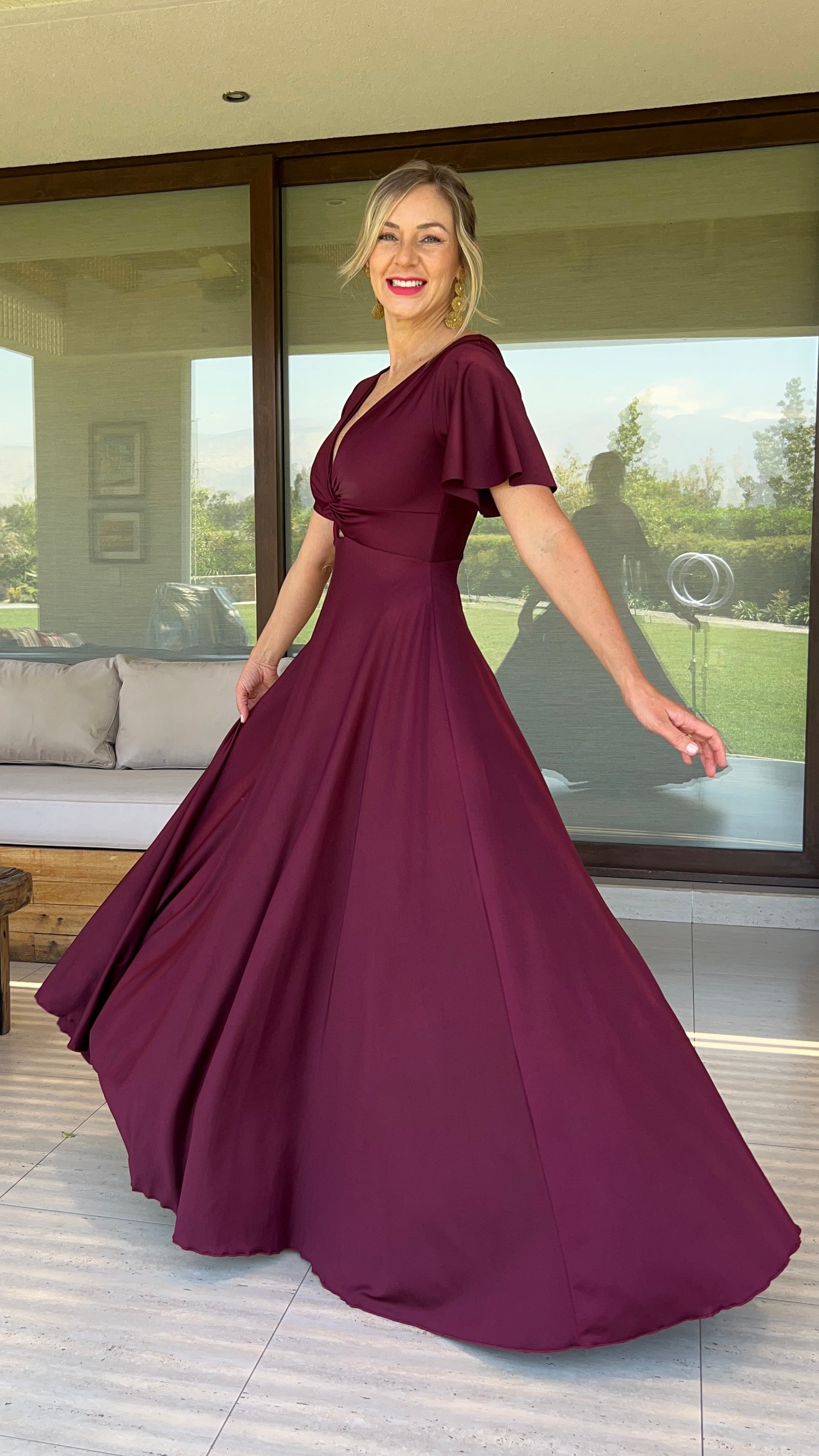 Vestido Miranda Burdeos