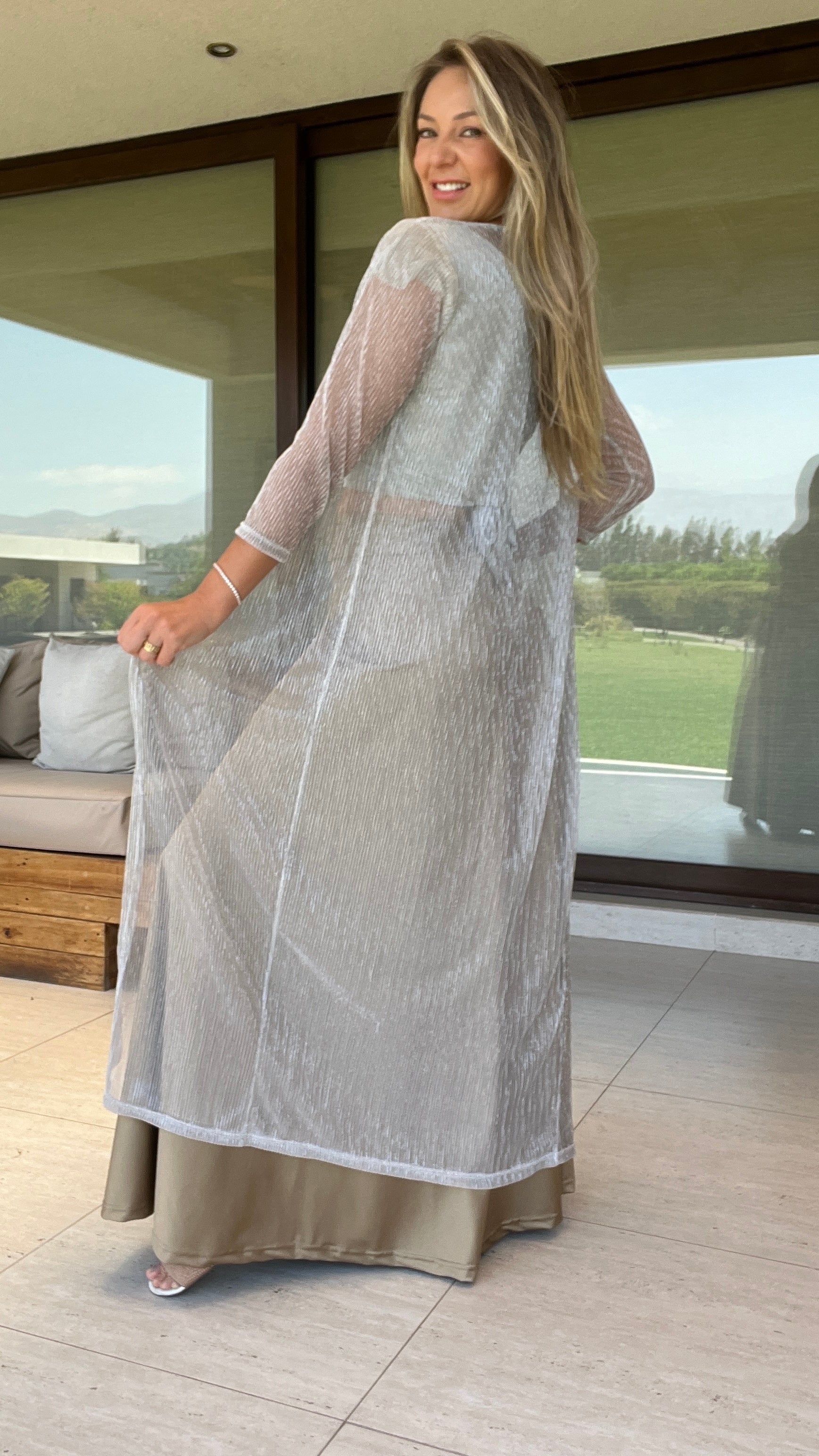 Tapado marfil fiesta | kimono marfil fiesta | Amoramar.cl 1