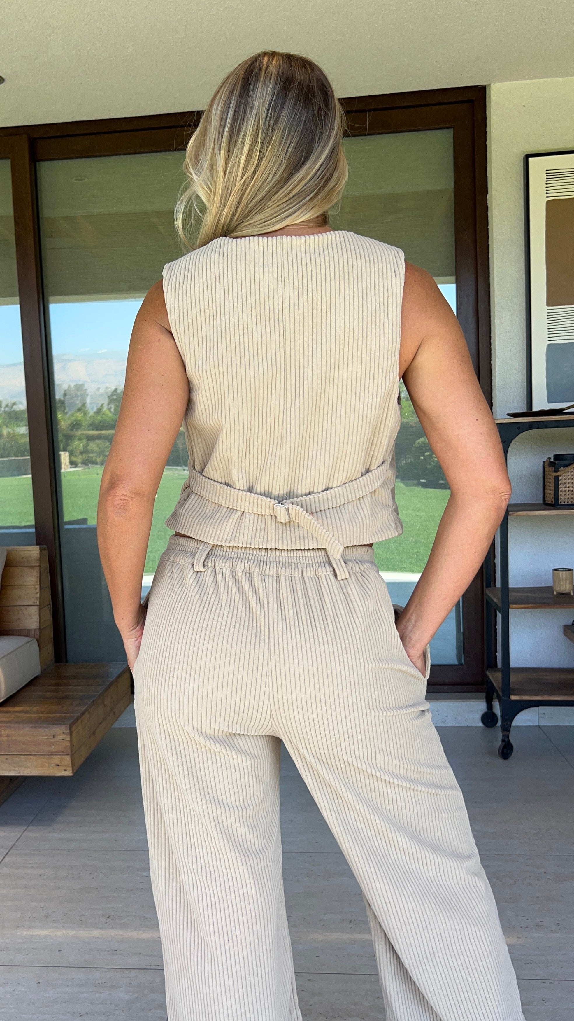 Conjunto Cotelé Beige