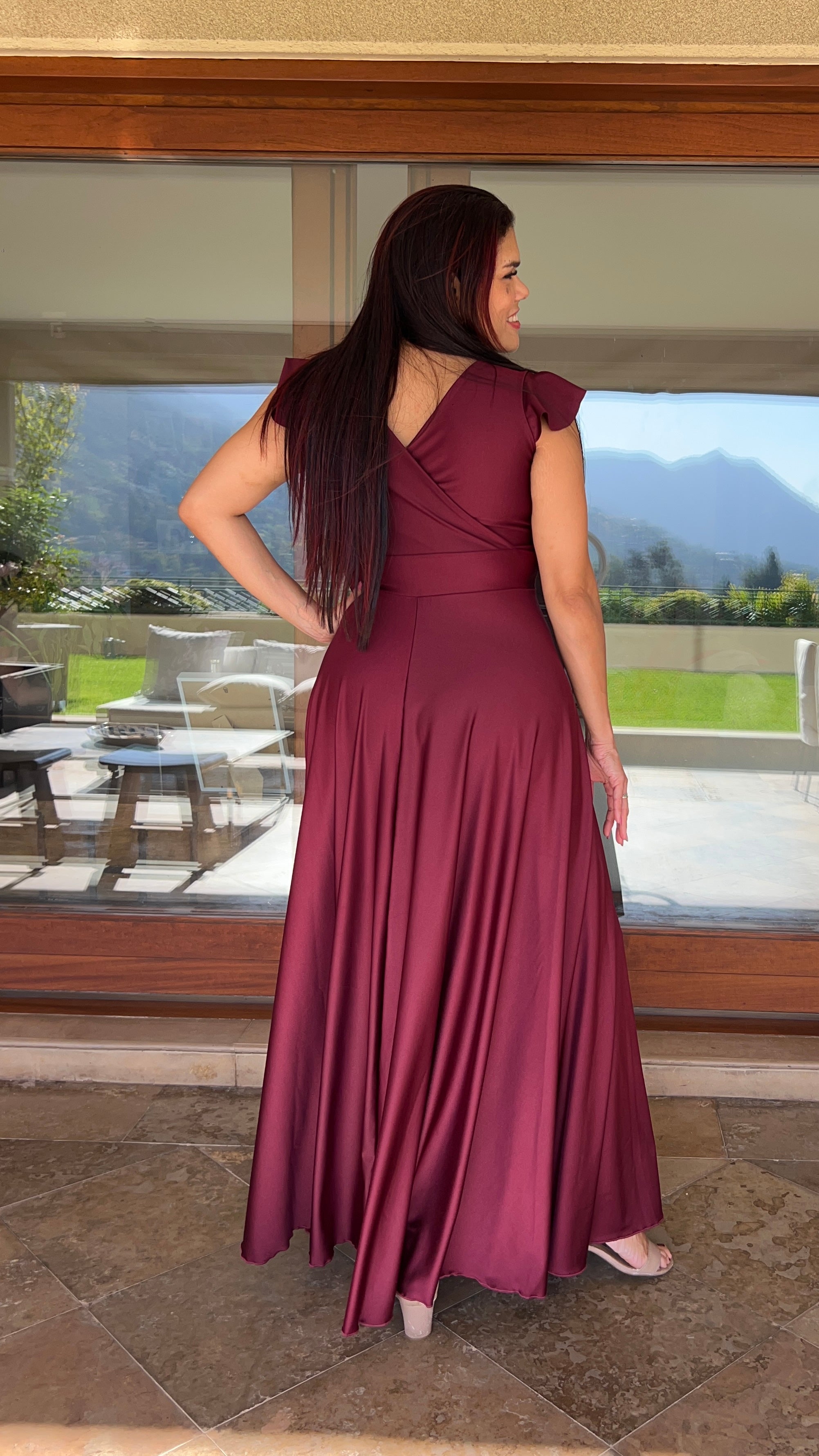 Vestido Isabella Dupont Burdeos