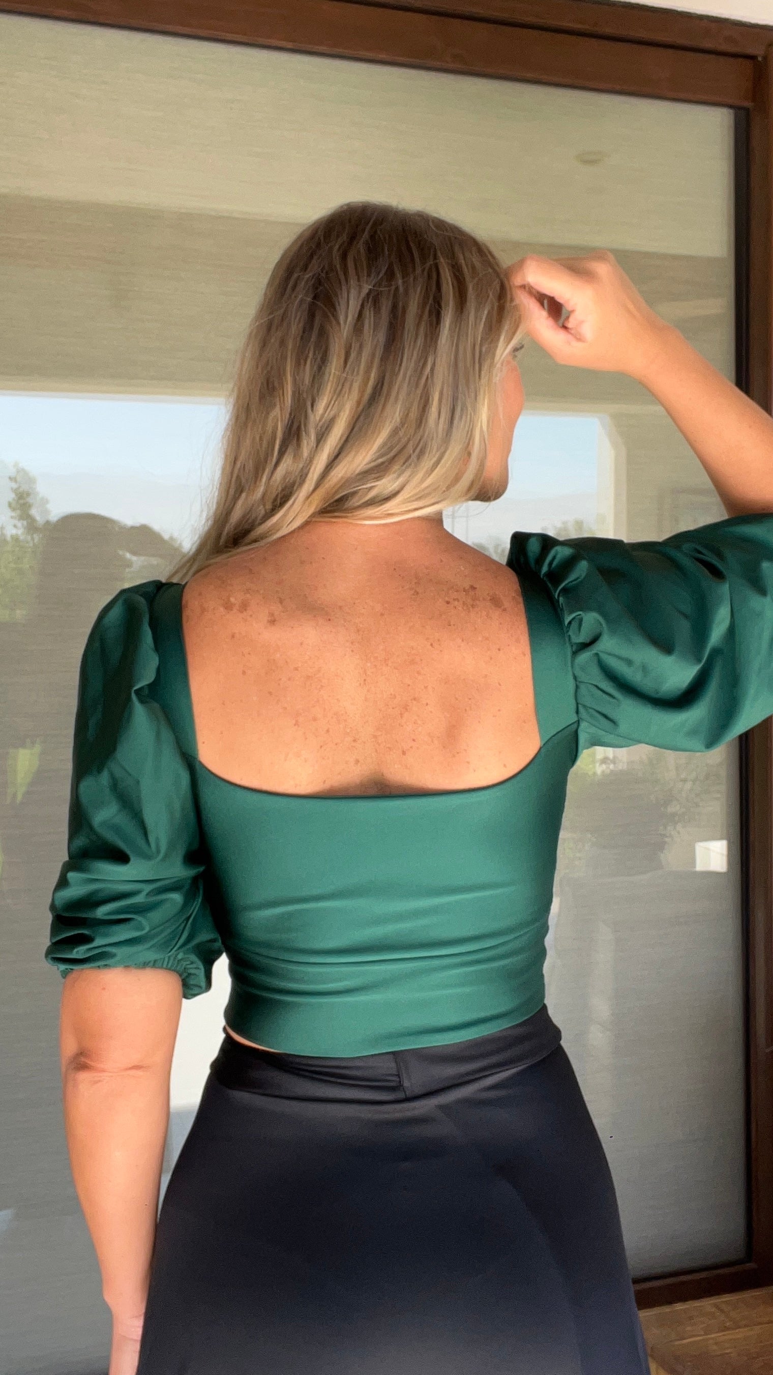 Crop Top Coni Verde Botella