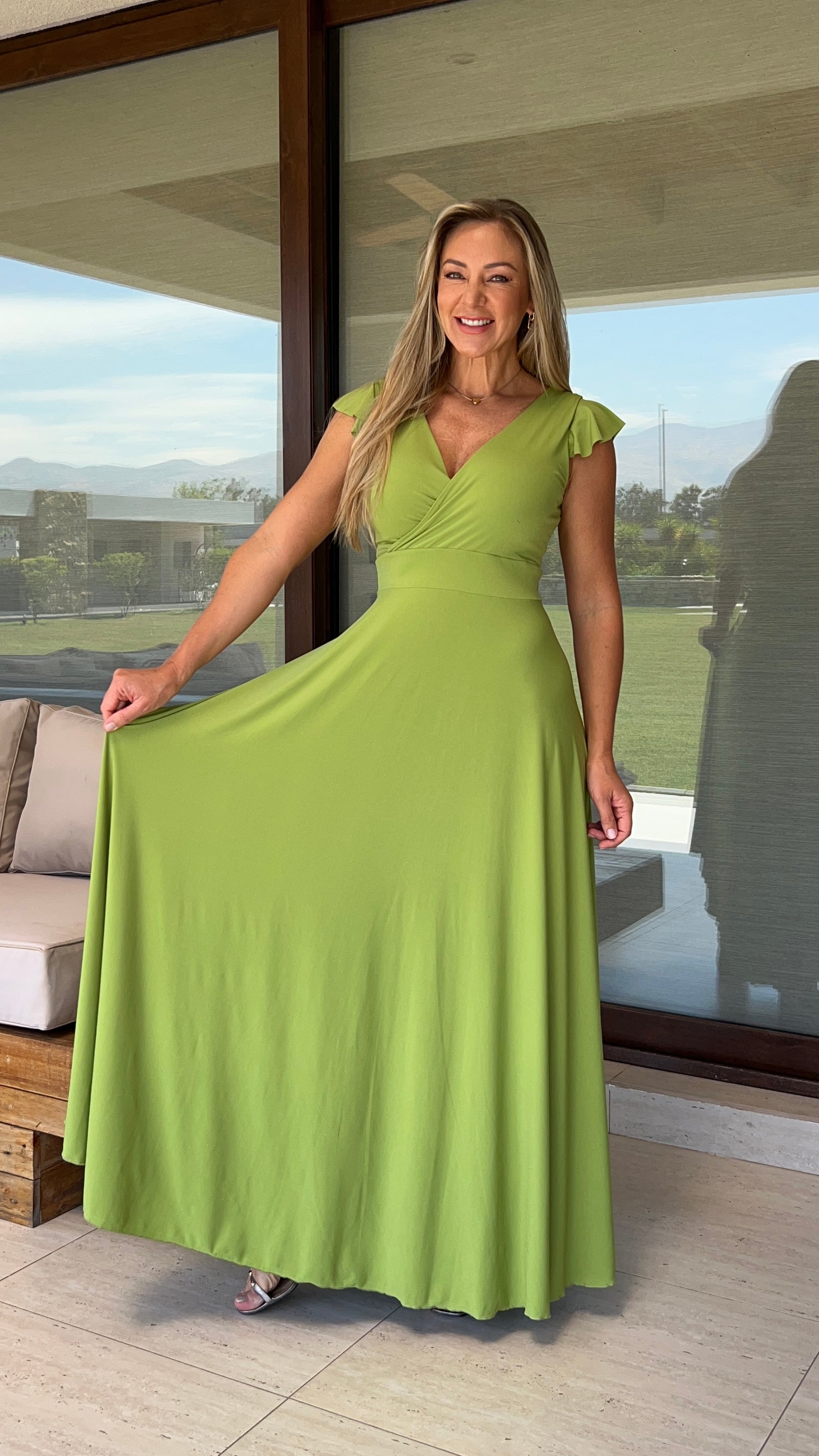 Vestido Isabella Ity Verde Manzana