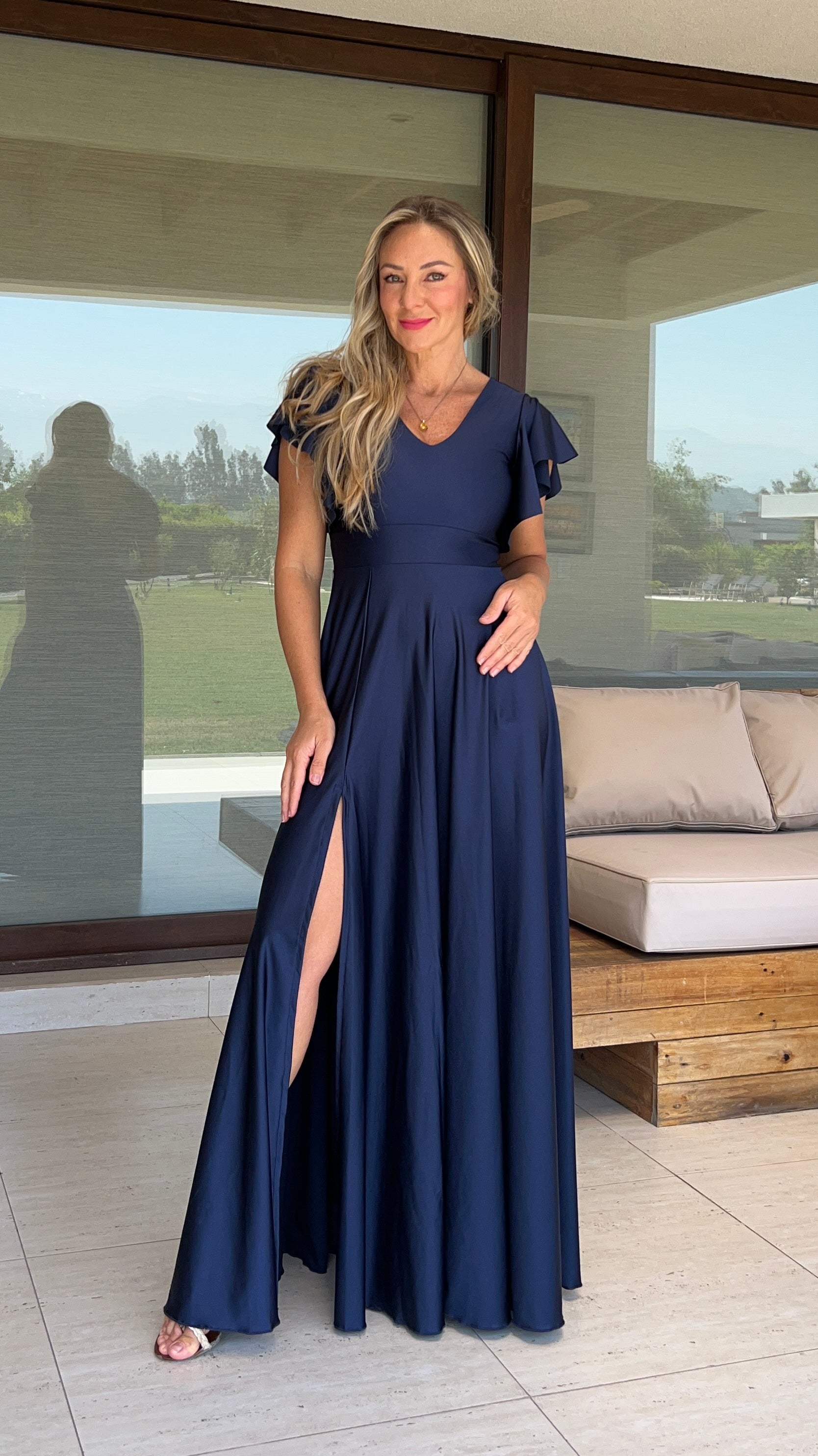 Vestido Lorenza Azul Marino| Vestido fiesta mujer azul marino|Amoramar.cl 5