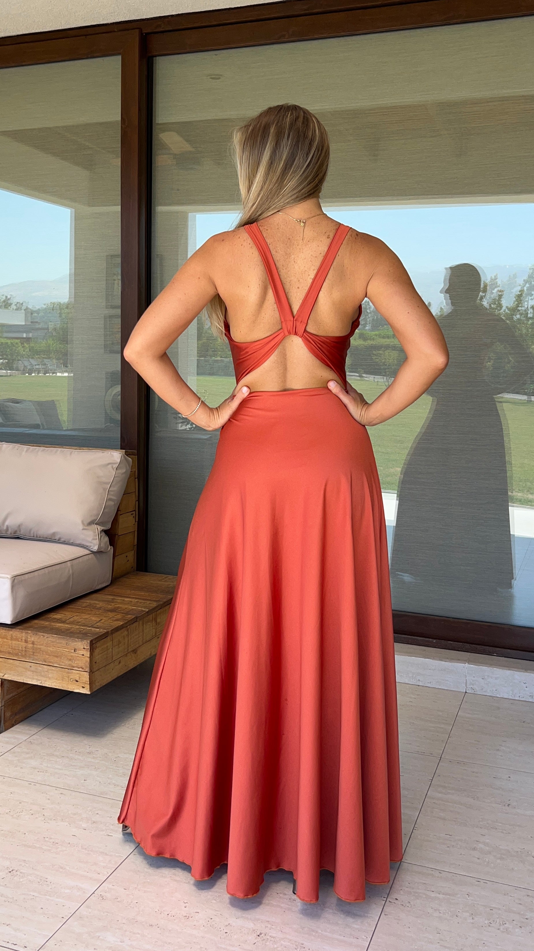 Vestido Ignacia Cobre