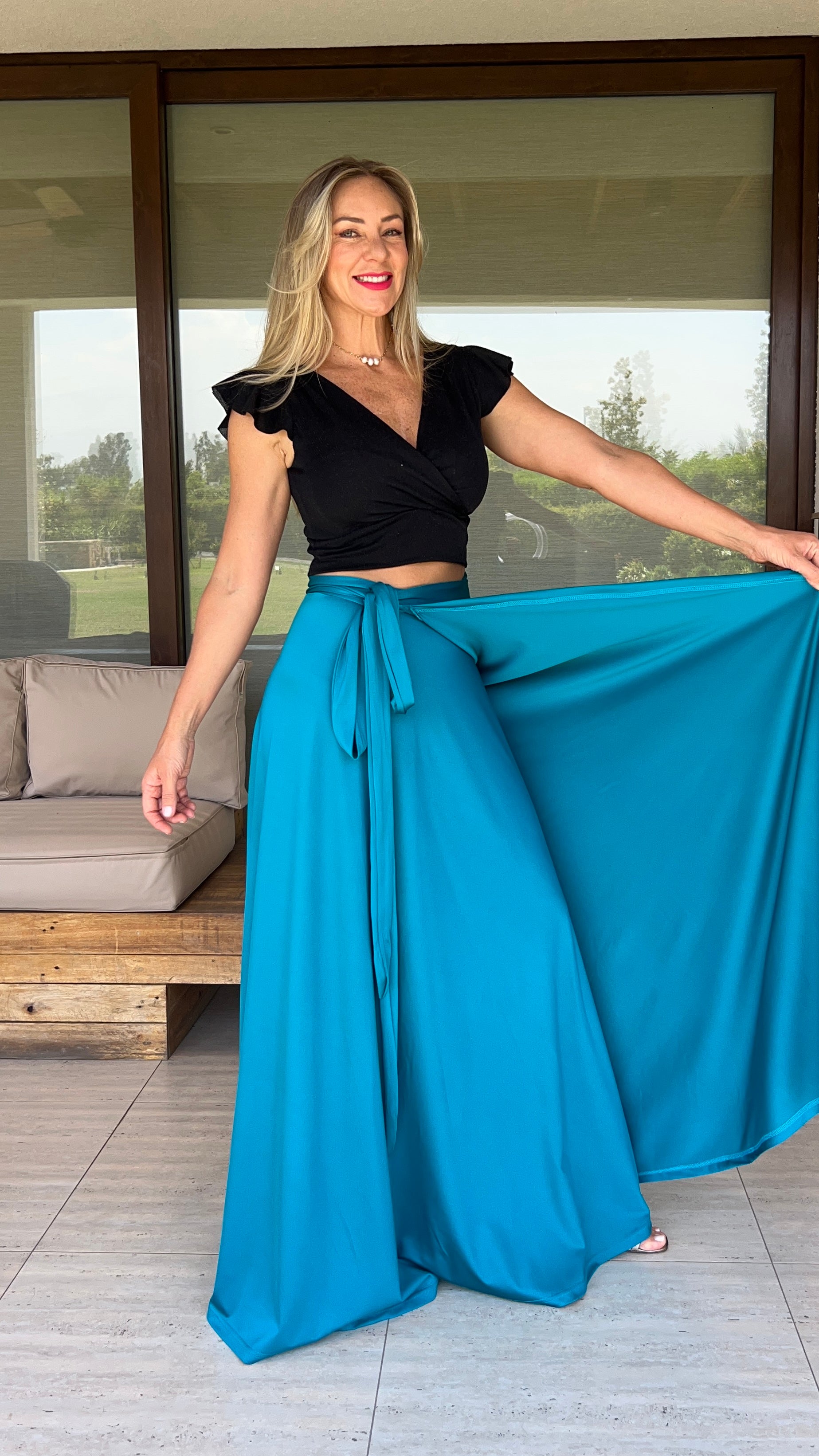 Falda Envolvente Dupont Turquesa