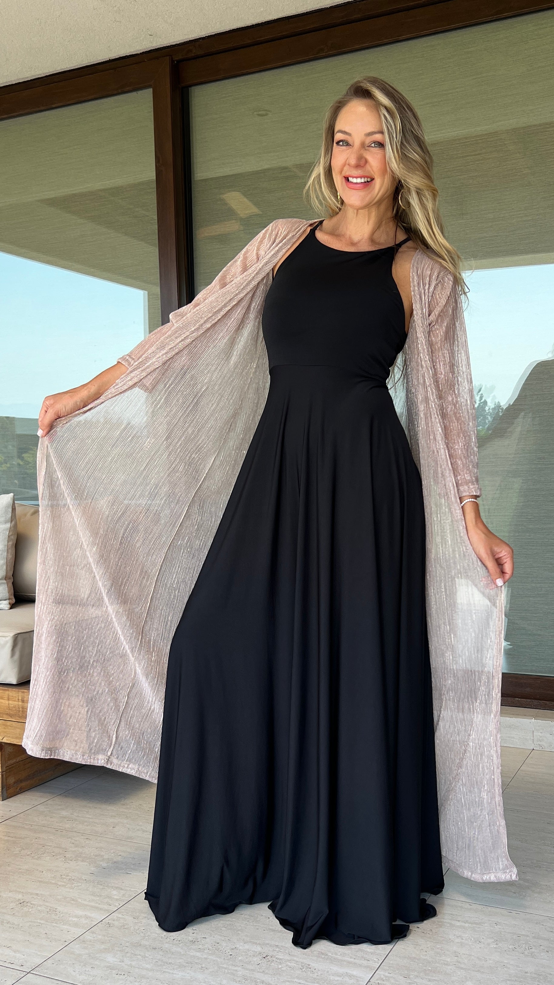 Tapado Plisado Palo Rosa | Kimono Palo Rosa | Tapado Fiesta| Amoramar.cl 1