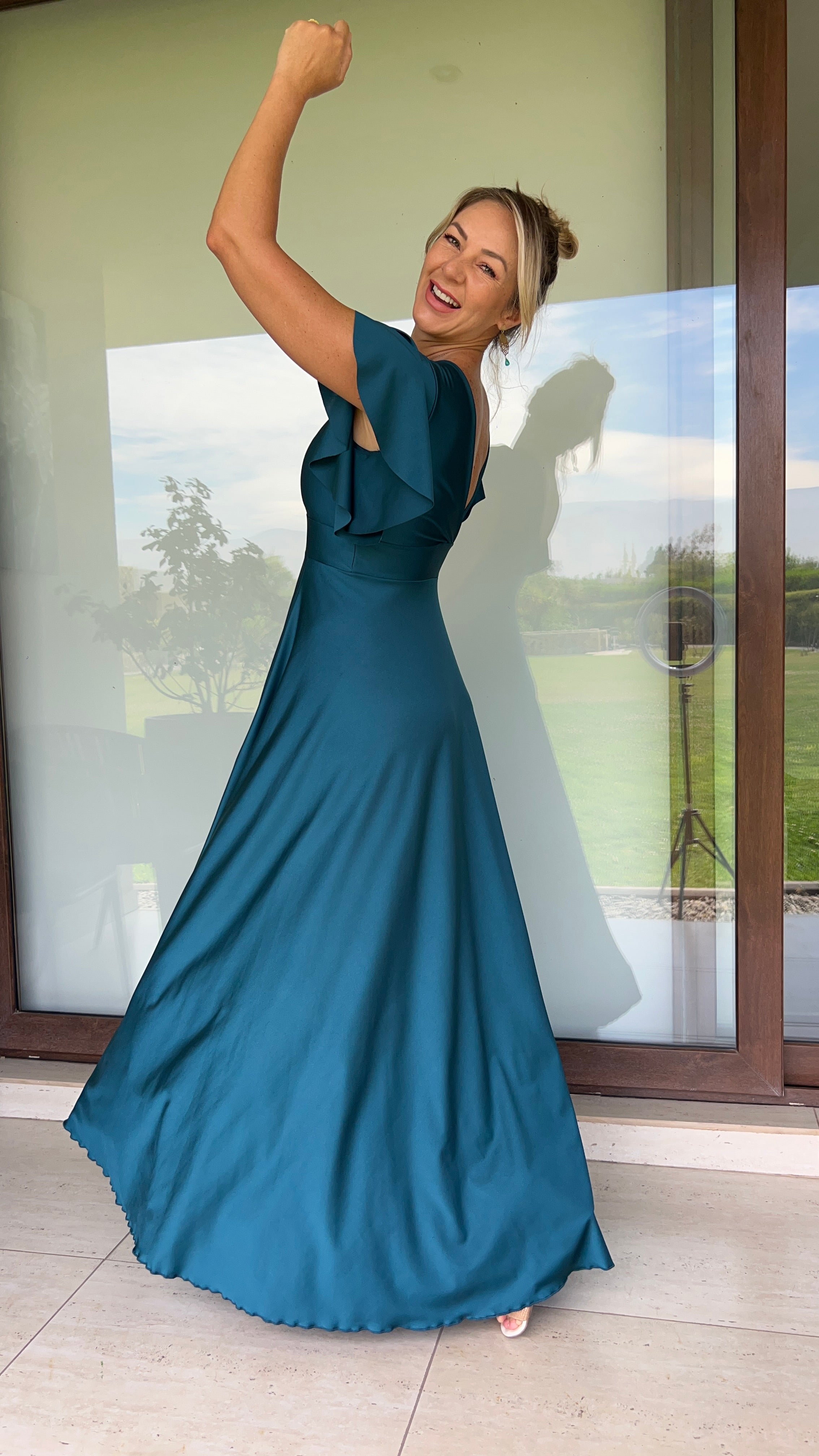 Vestido Lorenza Petróleo