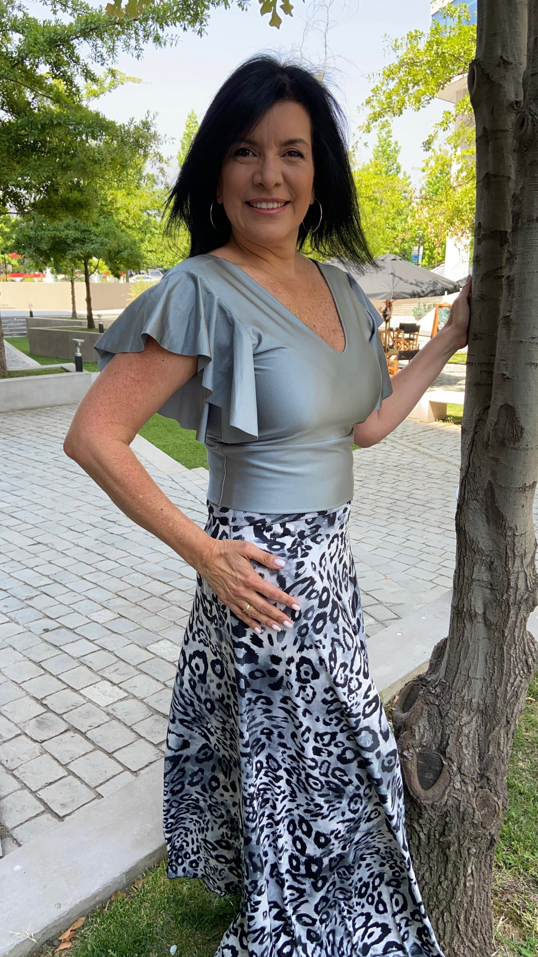 Crop Top Elisa Gris Plata