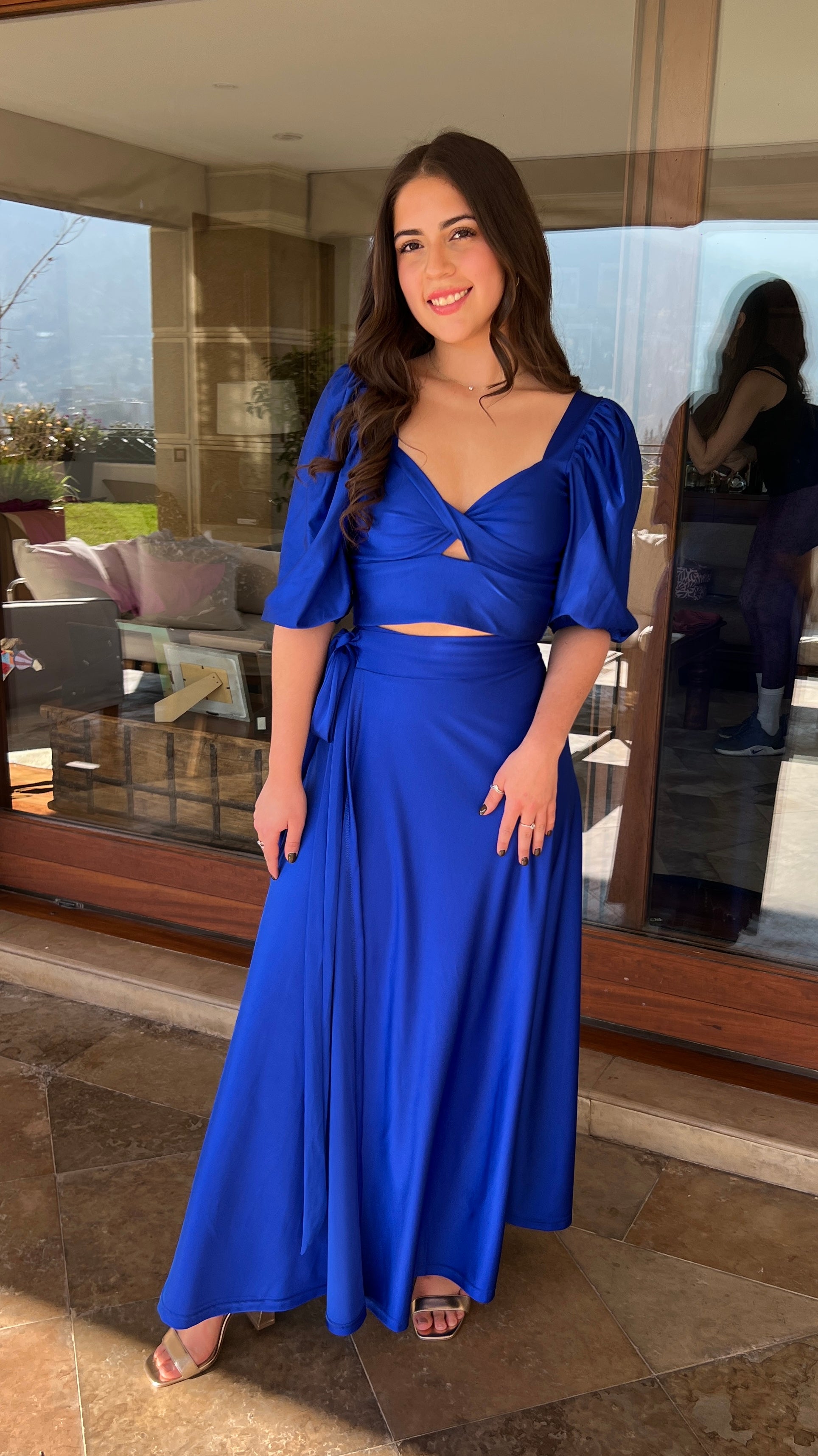 Falda envolvente dupont azul eléctrico |Falda pareo azul eléctrico |Amoramar.cl 9