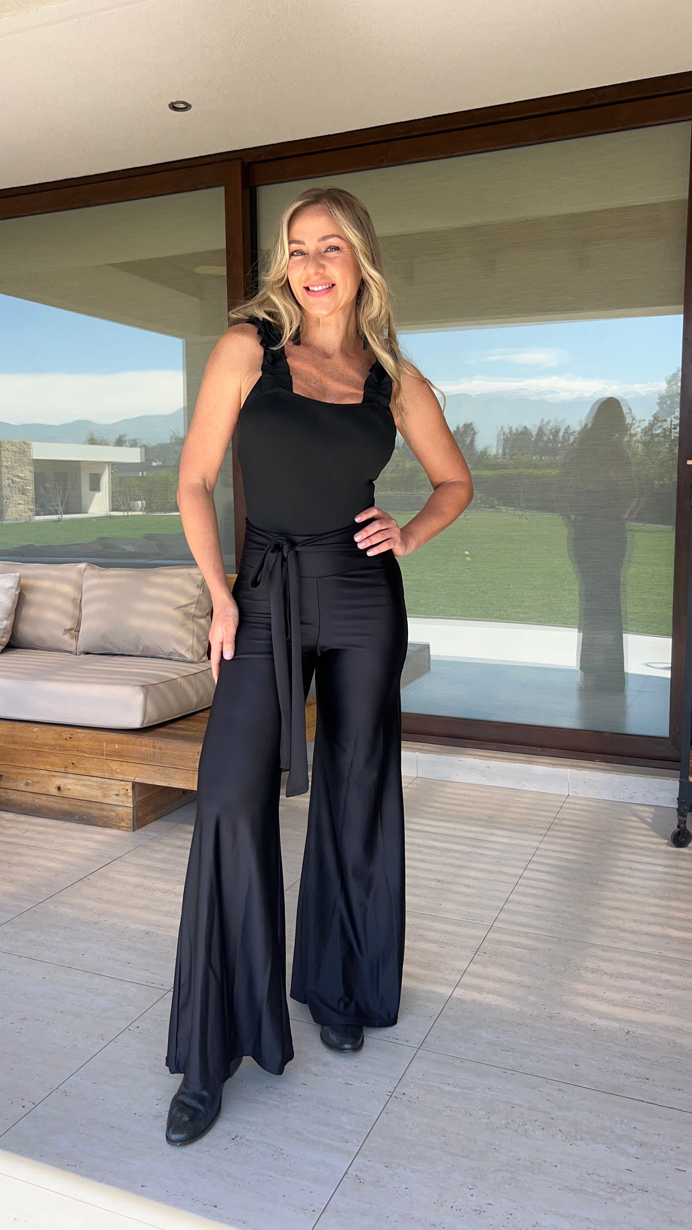 Body Colombia negro tirantes escote cuadrado|Amoramar.cl 2