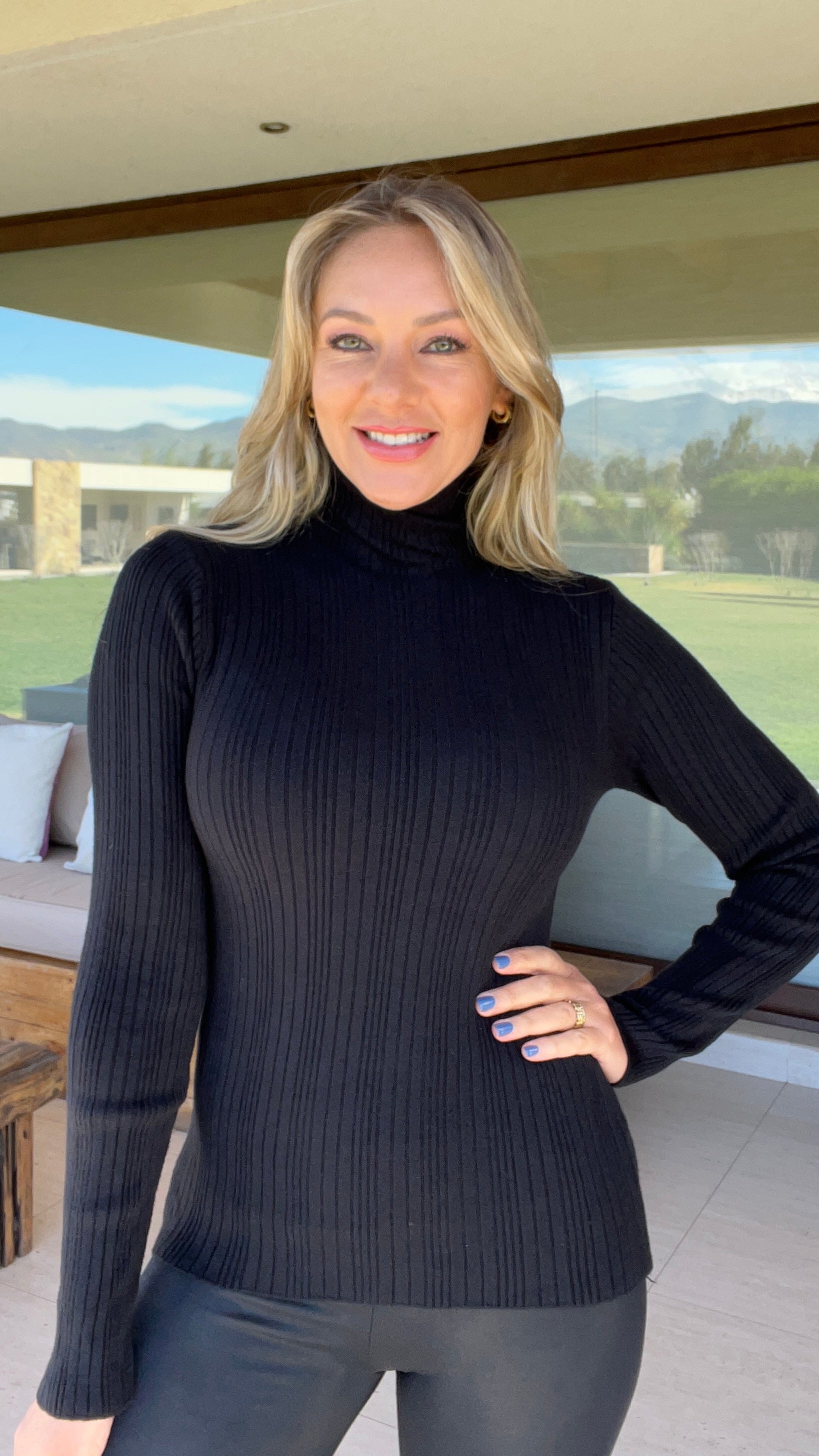 Polera Paola Negra|Polera Beatle Lanilla mujer negro|Amoramar.cl  3