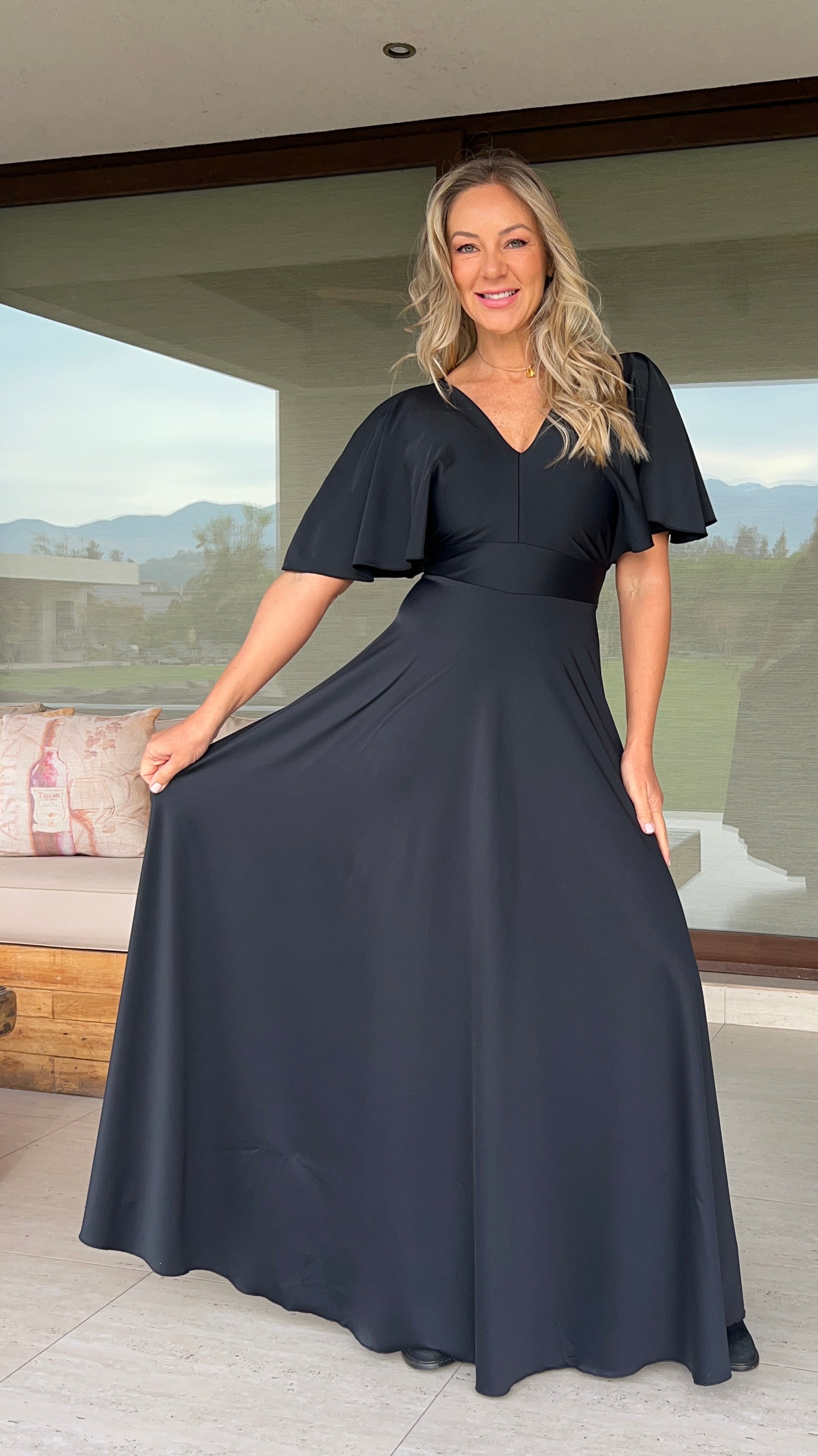 Vestido Manga de Ángel Dupont Negro