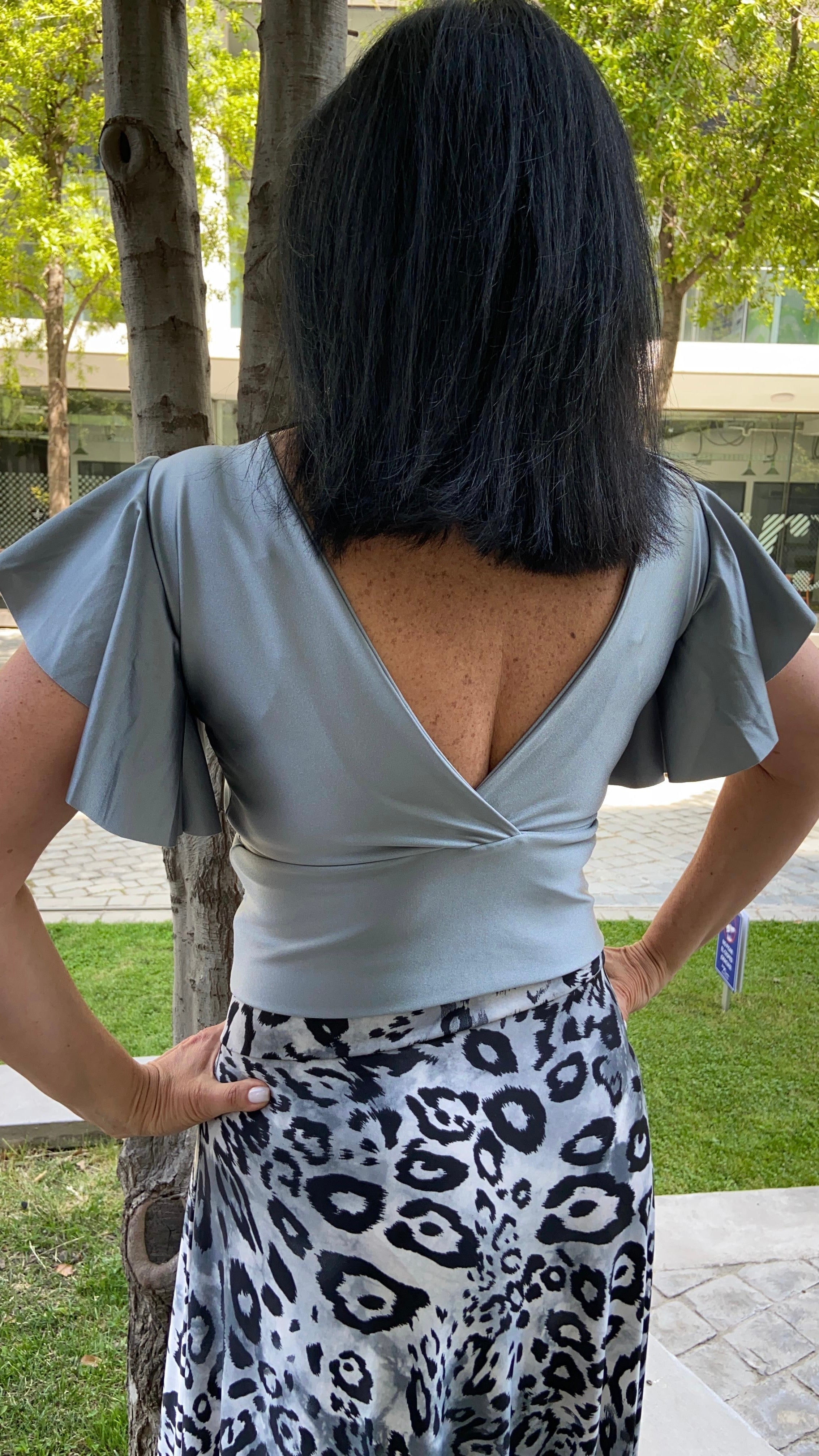Crop Top Elisa Gris Plata