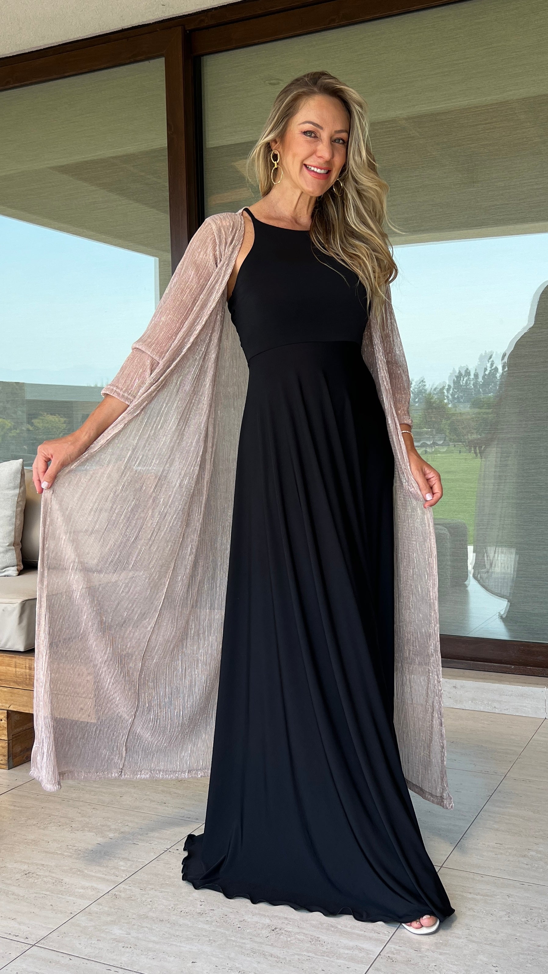 Tapado Plisado Palo Rosa | Kimono Palo Rosa | Tapado Fiesta| Amoramar.cl 5