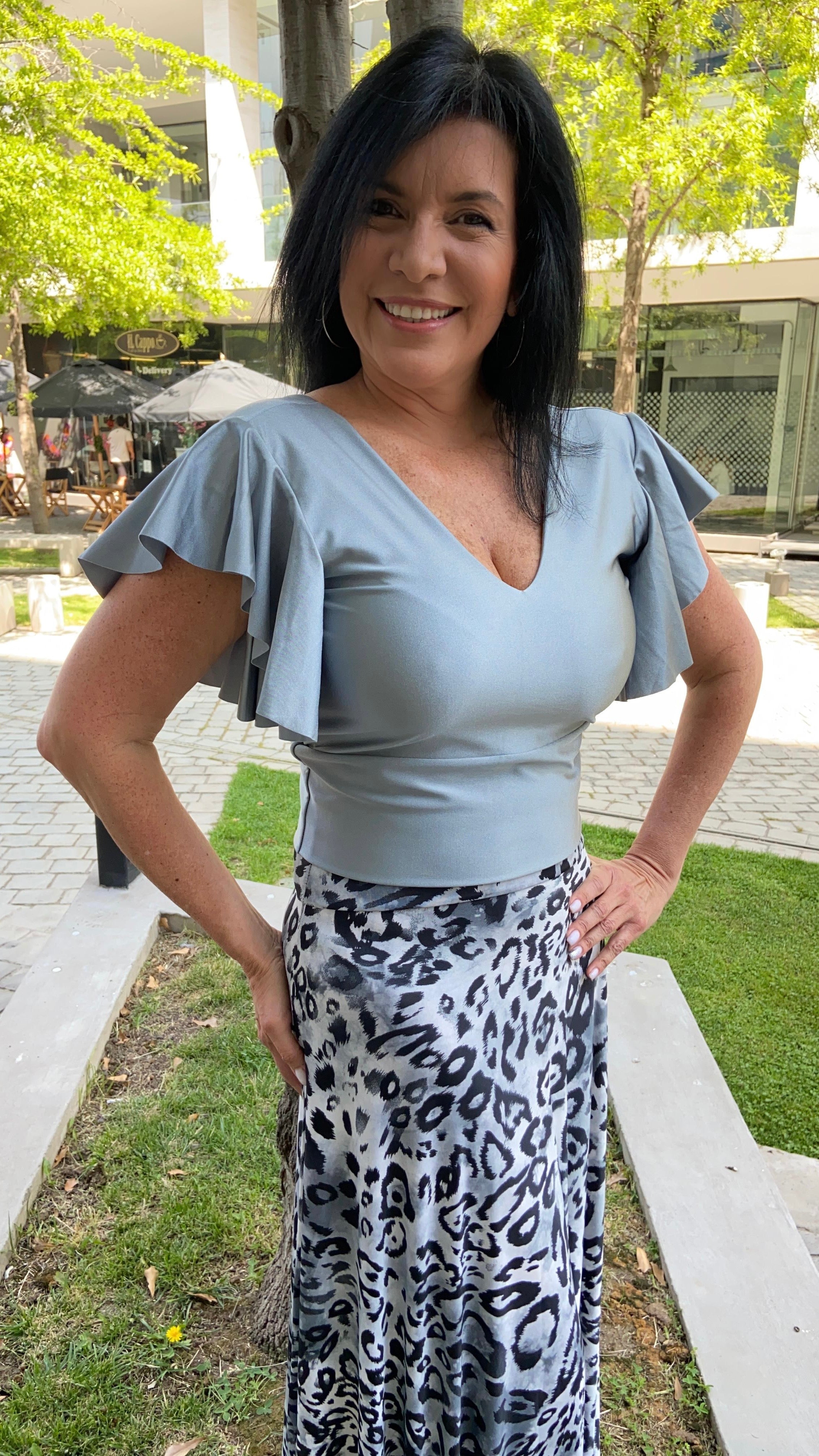 Crop Top Elisa Gris Plata