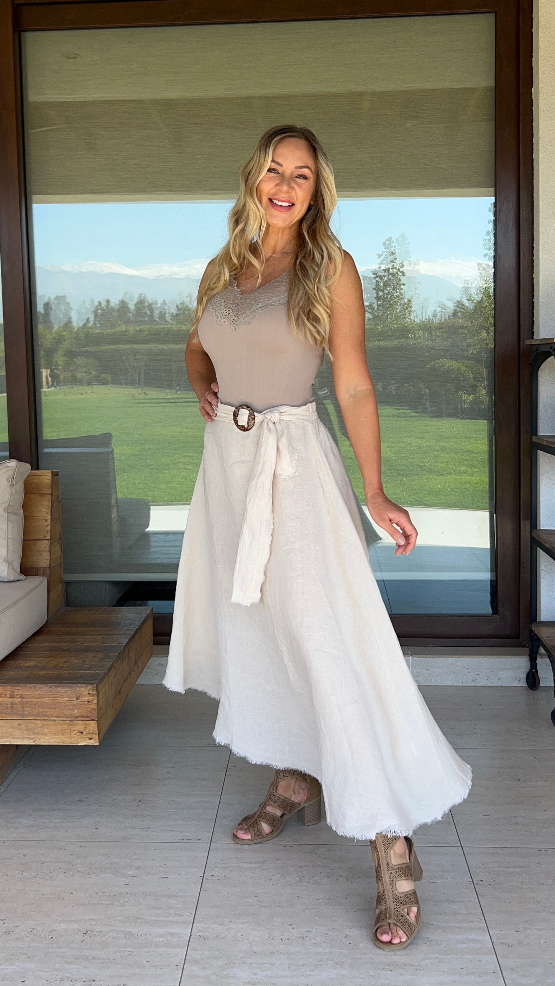 Falda Alba Beige