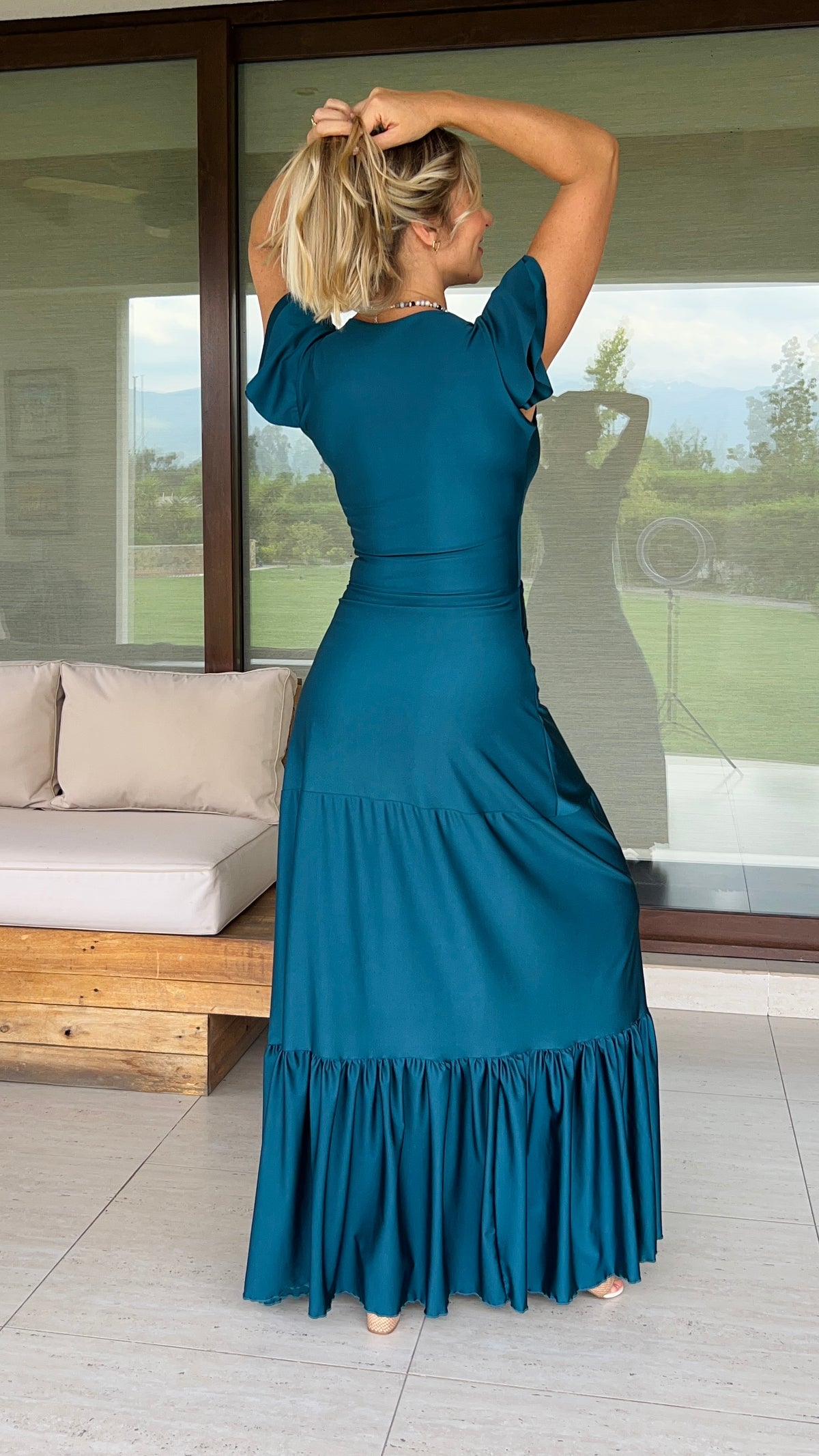 Vestido Romina Petróleo
