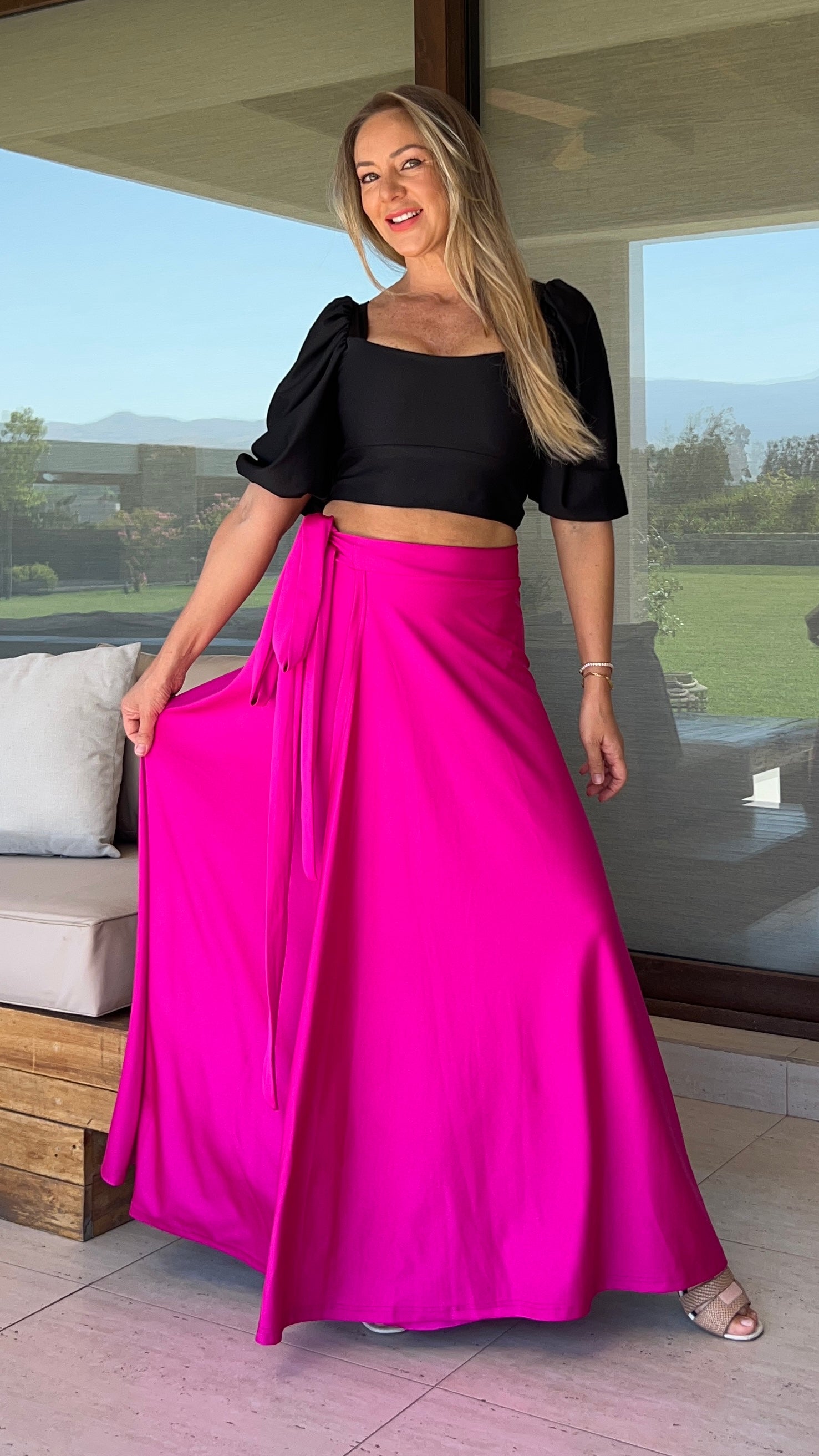 Falda envolvente dupont fucsia |Falda pareo fucsia |Amoramar.cl 6