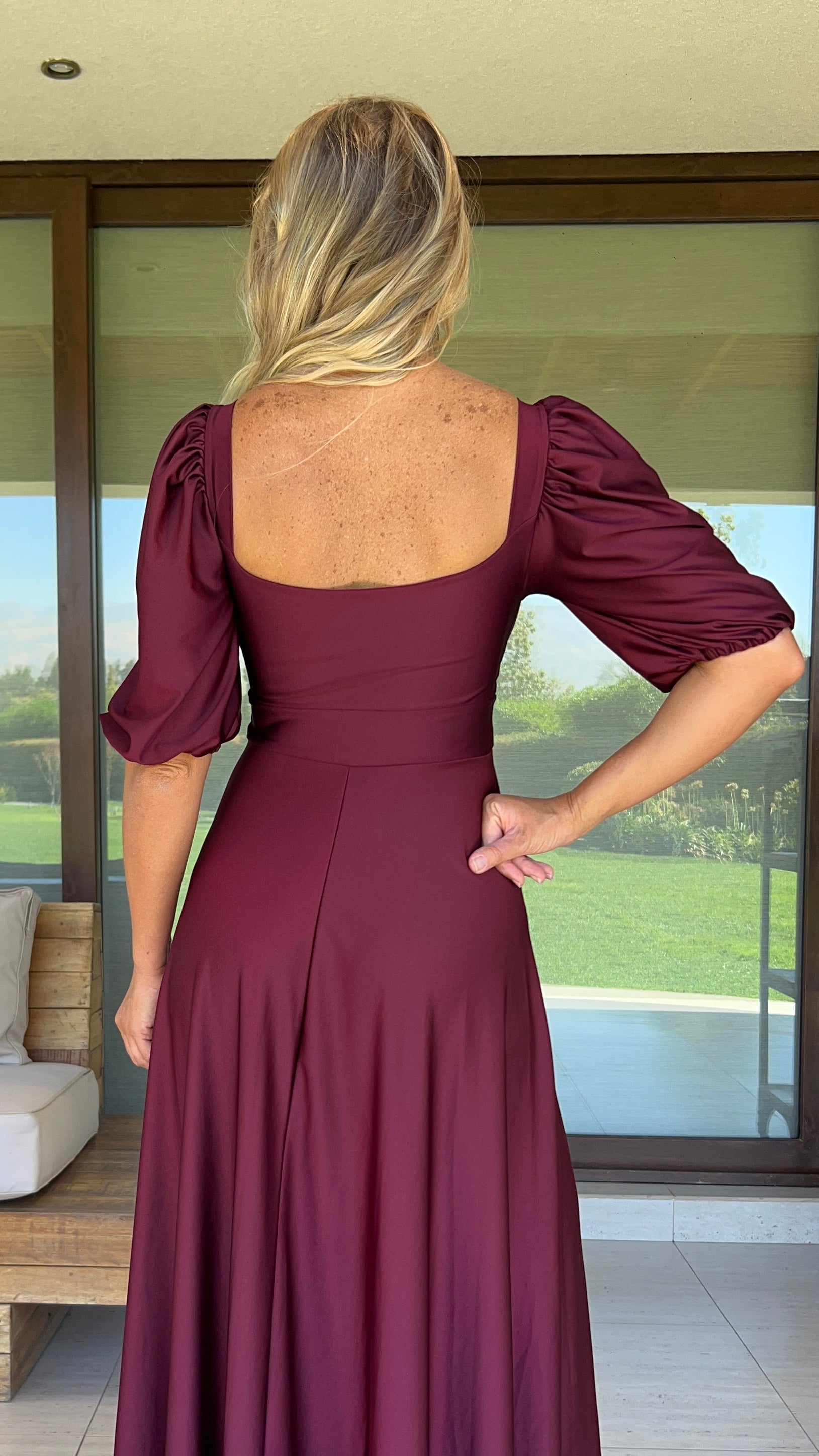Vestido Valentina Burdeos