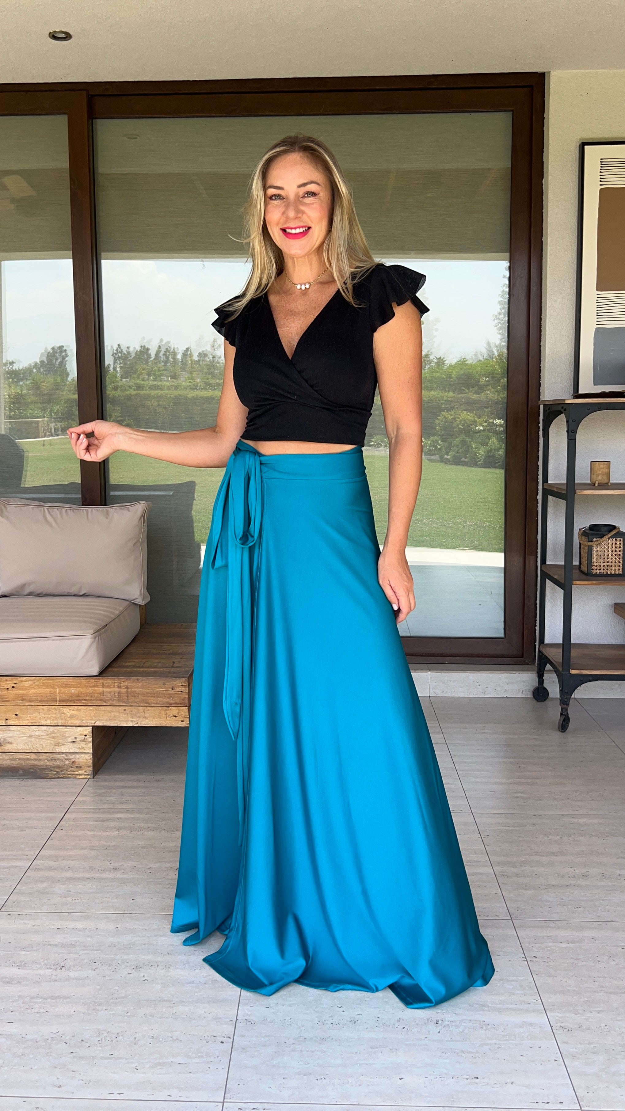 Falda Envolvente Dupont Turquesa