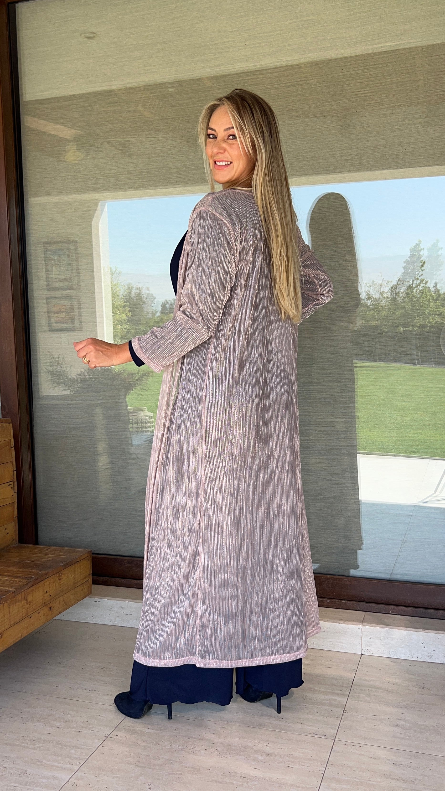 Tapado Plisado Palo Rosa | Kimono Palo Rosa | Tapado Fiesta| Amoramar.cl 10