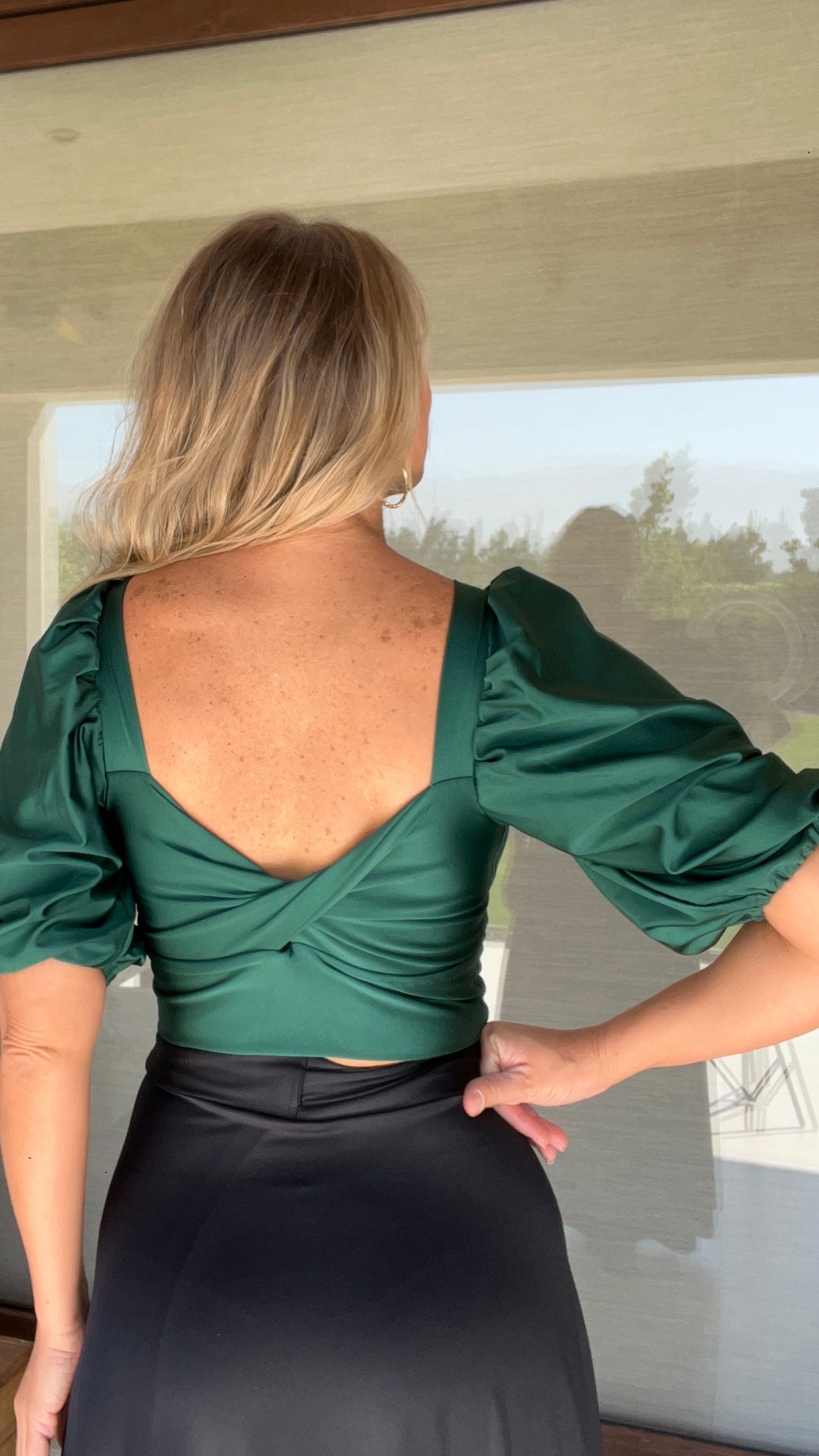 Crop Top Coni Verde Botella