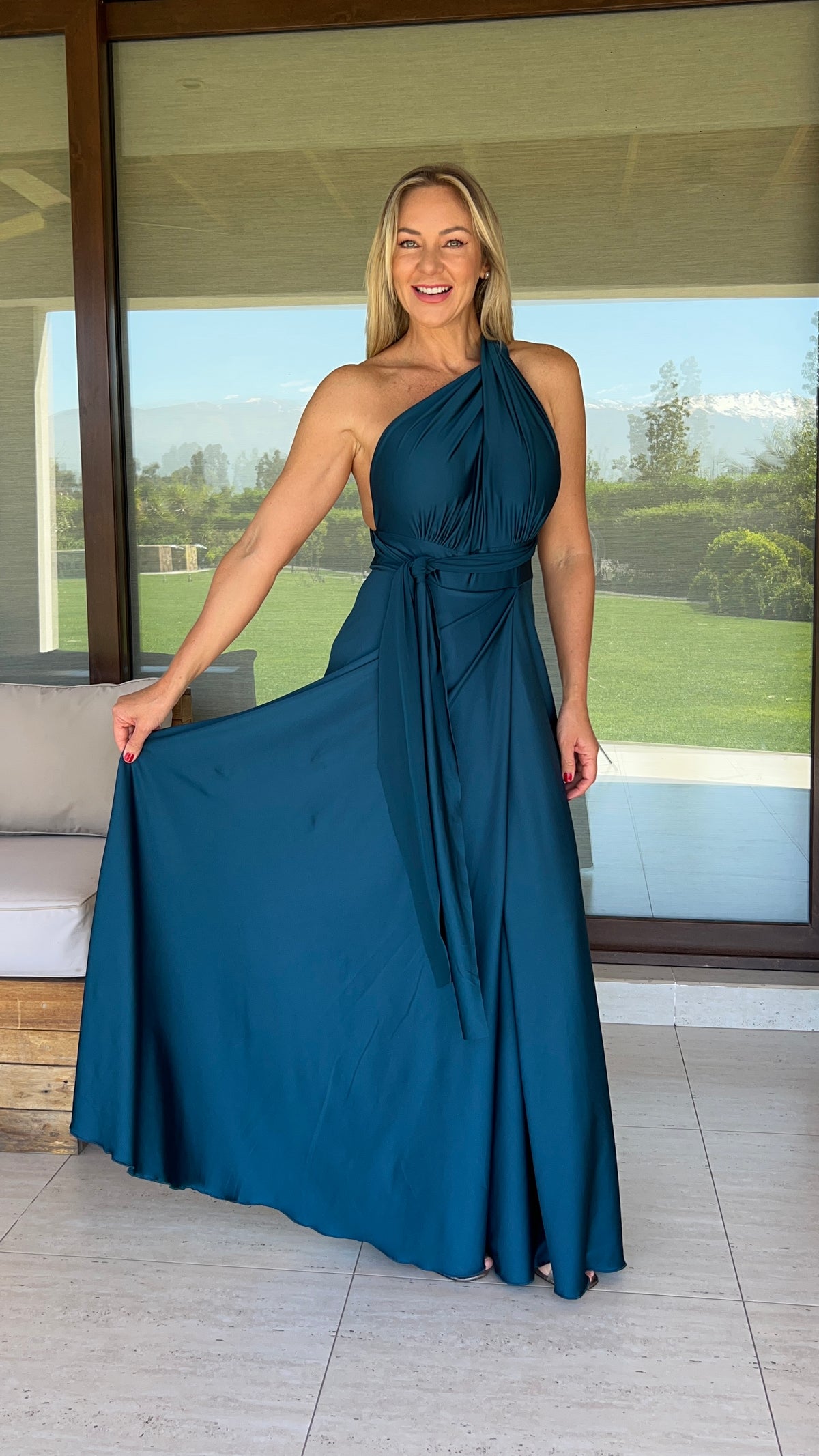 Vestido Elena Petróleo