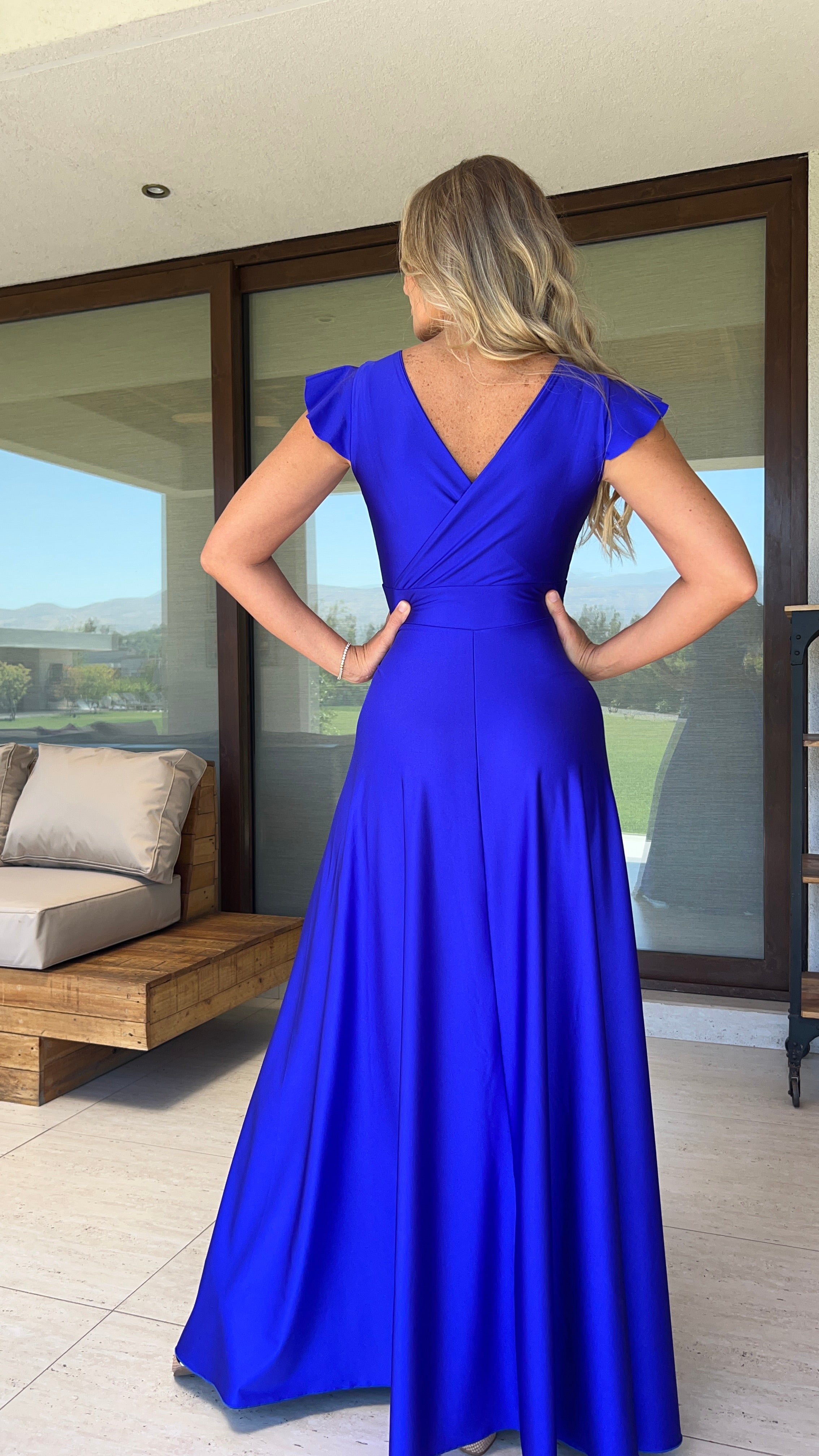 Vestido Isabella Dupont Azul Eléctrico | Vestido Fiesta Azul| Amoramar.cl 1