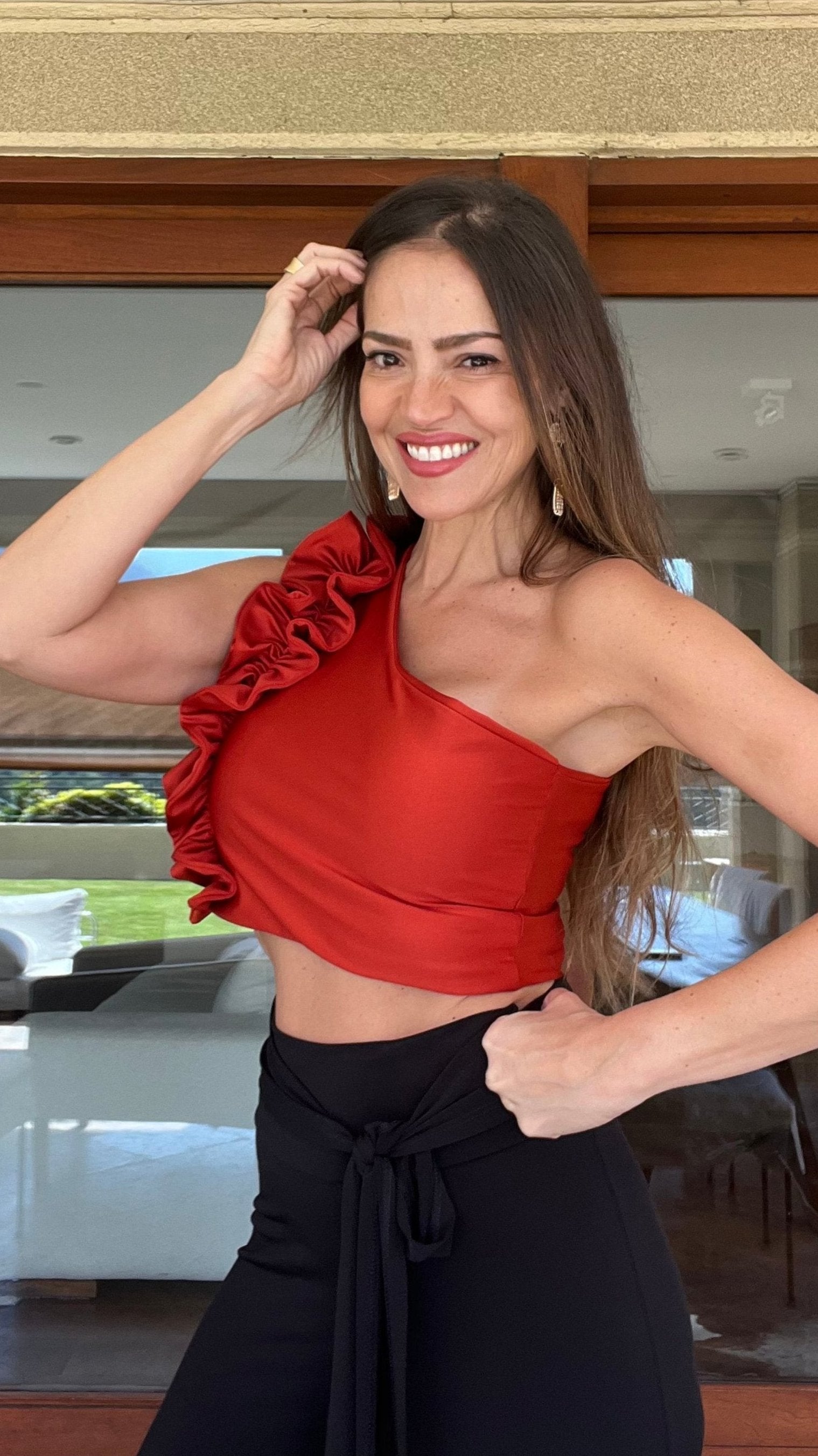 Crop Top Asimétrico Catherine Ladrillo