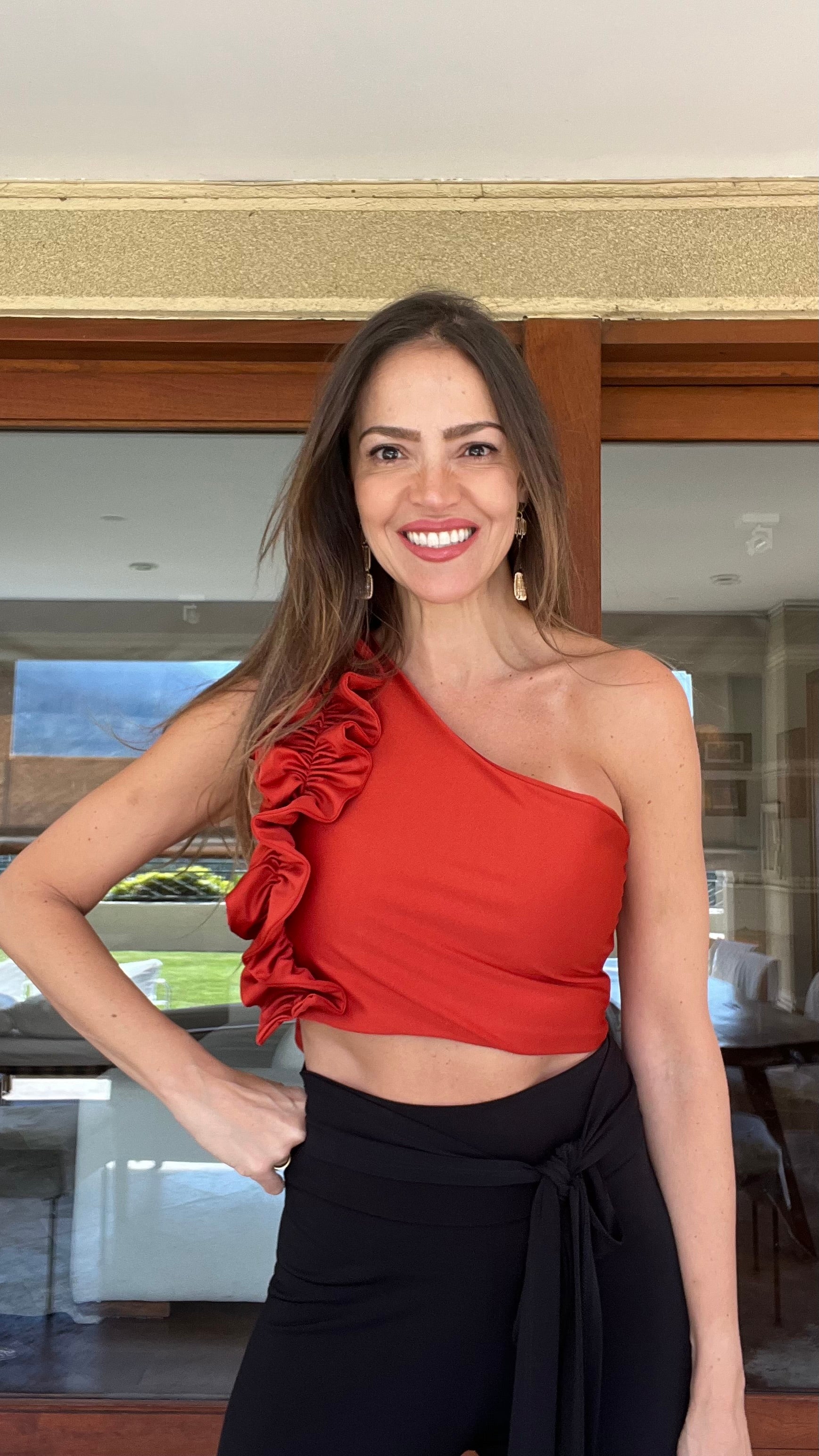 Crop Top Asimétrico Catherine Ladrillo