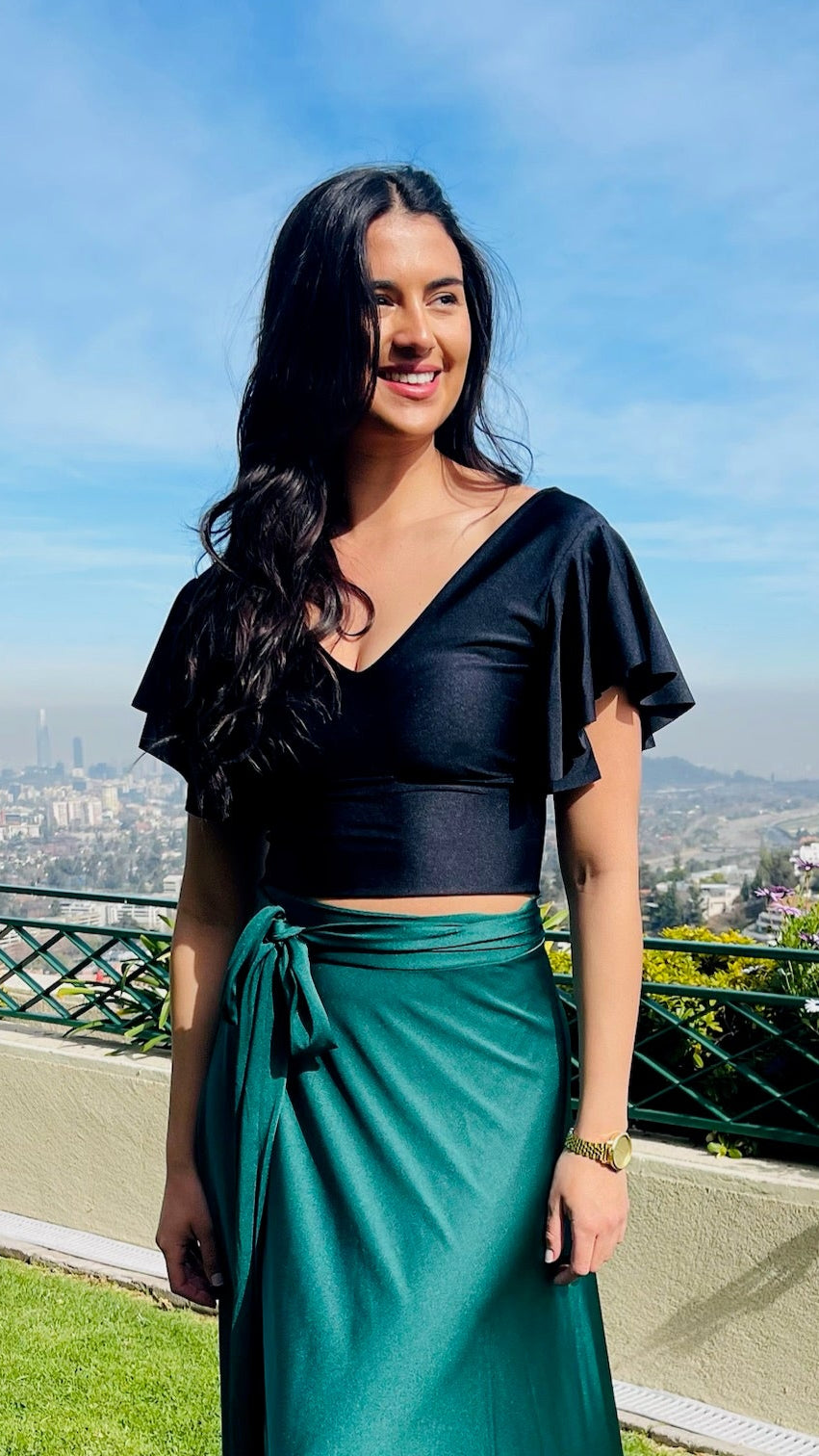 Top Corto Elisa Negro, SM y L