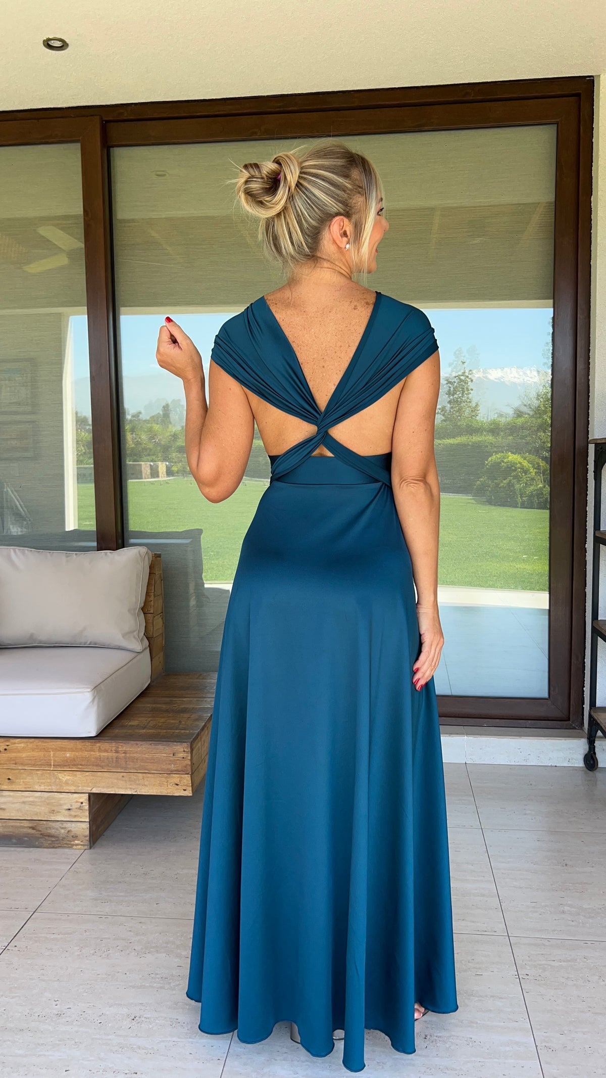 Vestido Elena Petróleo