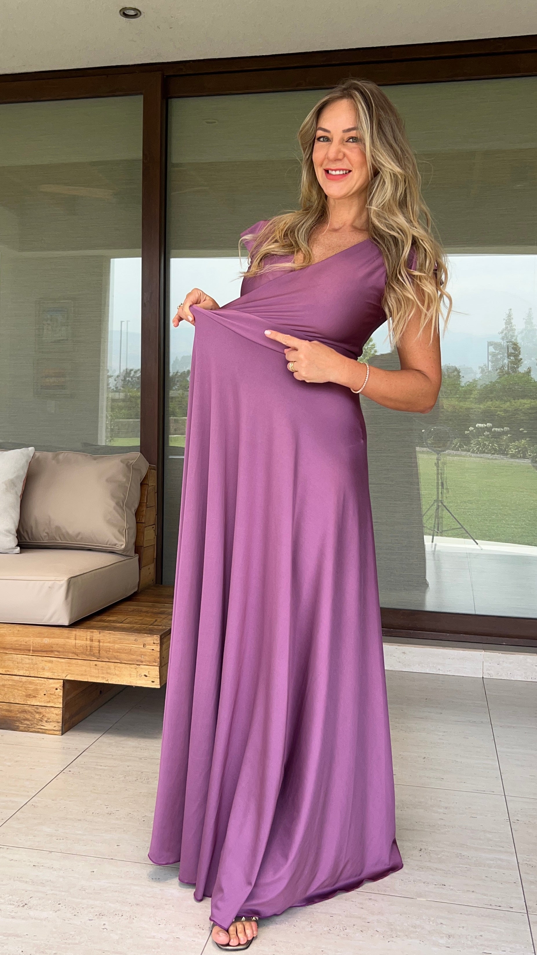 Vestido Isabella Dupont Malva | Vestido Fiesta Lila| Amoramar.cl 2