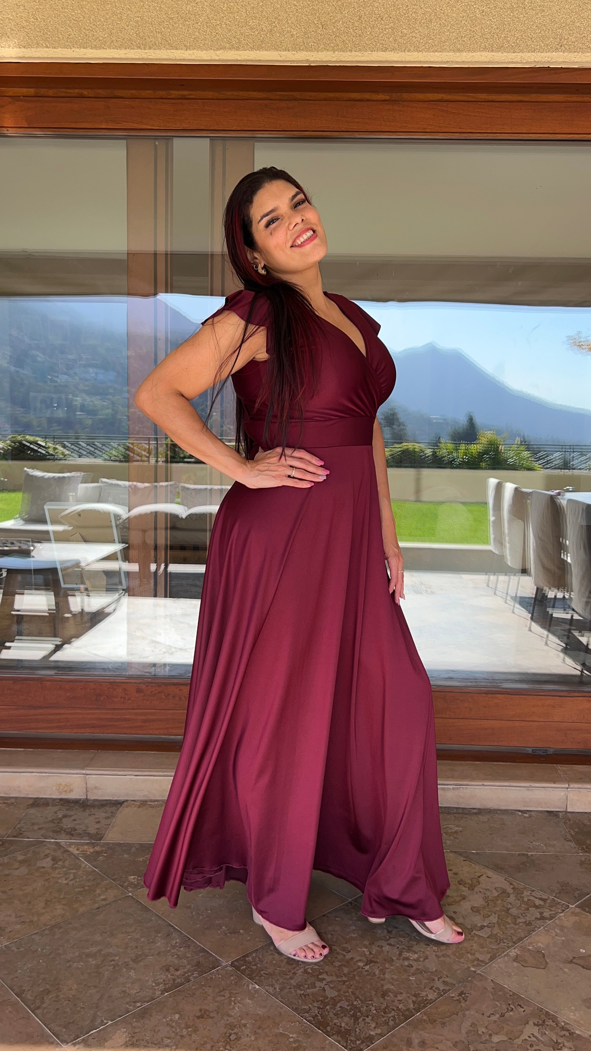 Vestido Isabella Dupont Burdeos