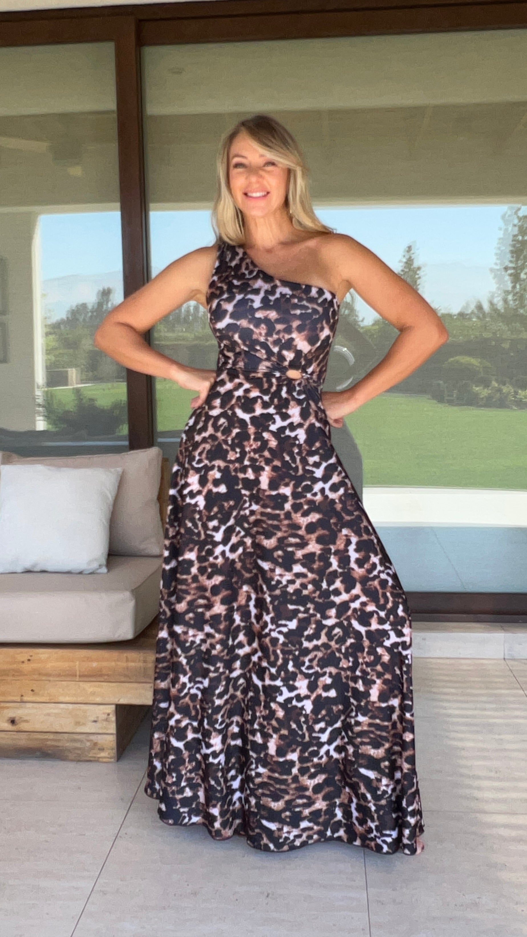 Vestido Isidora Print Café