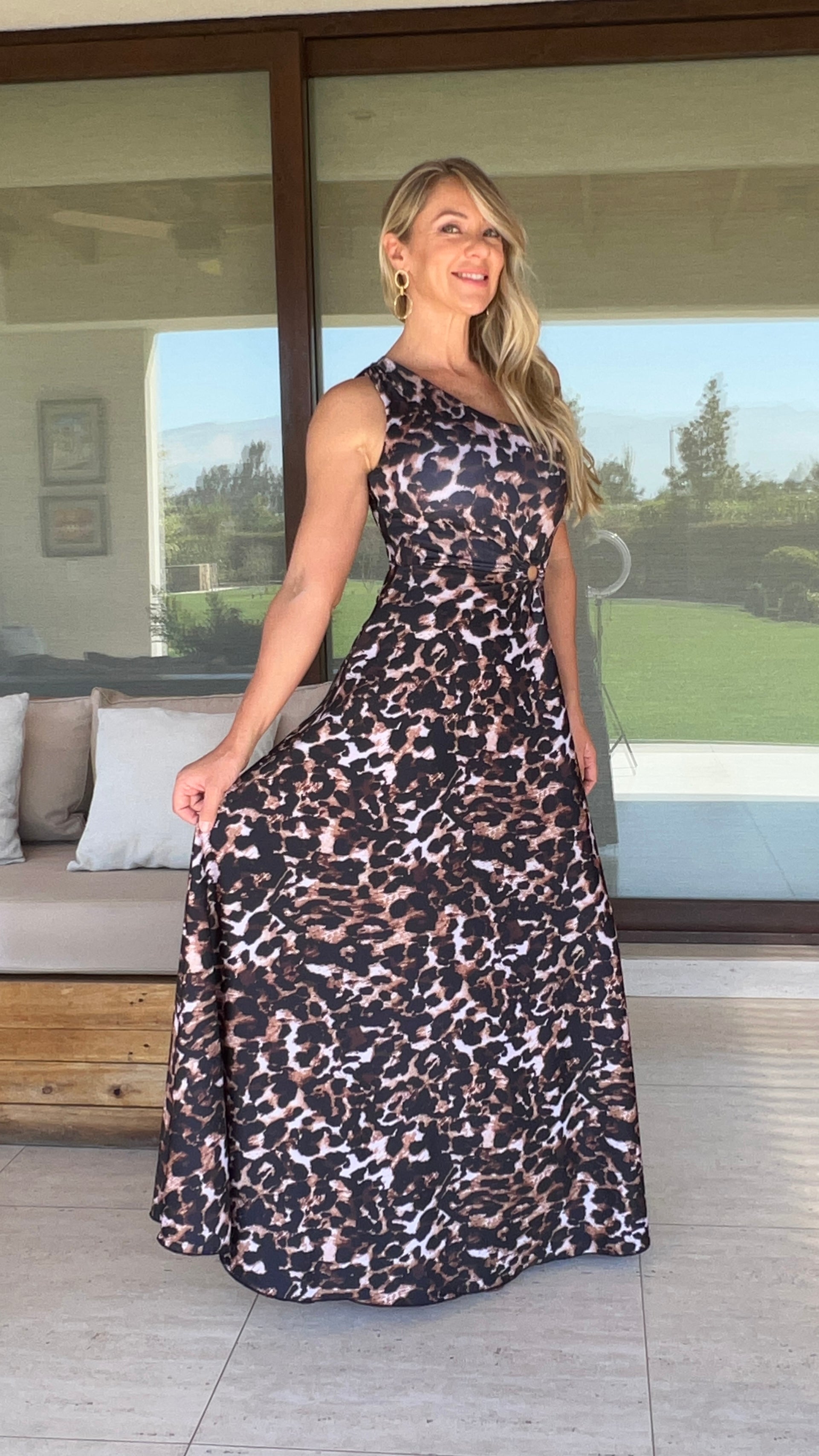 Vestido Isidora Print Café