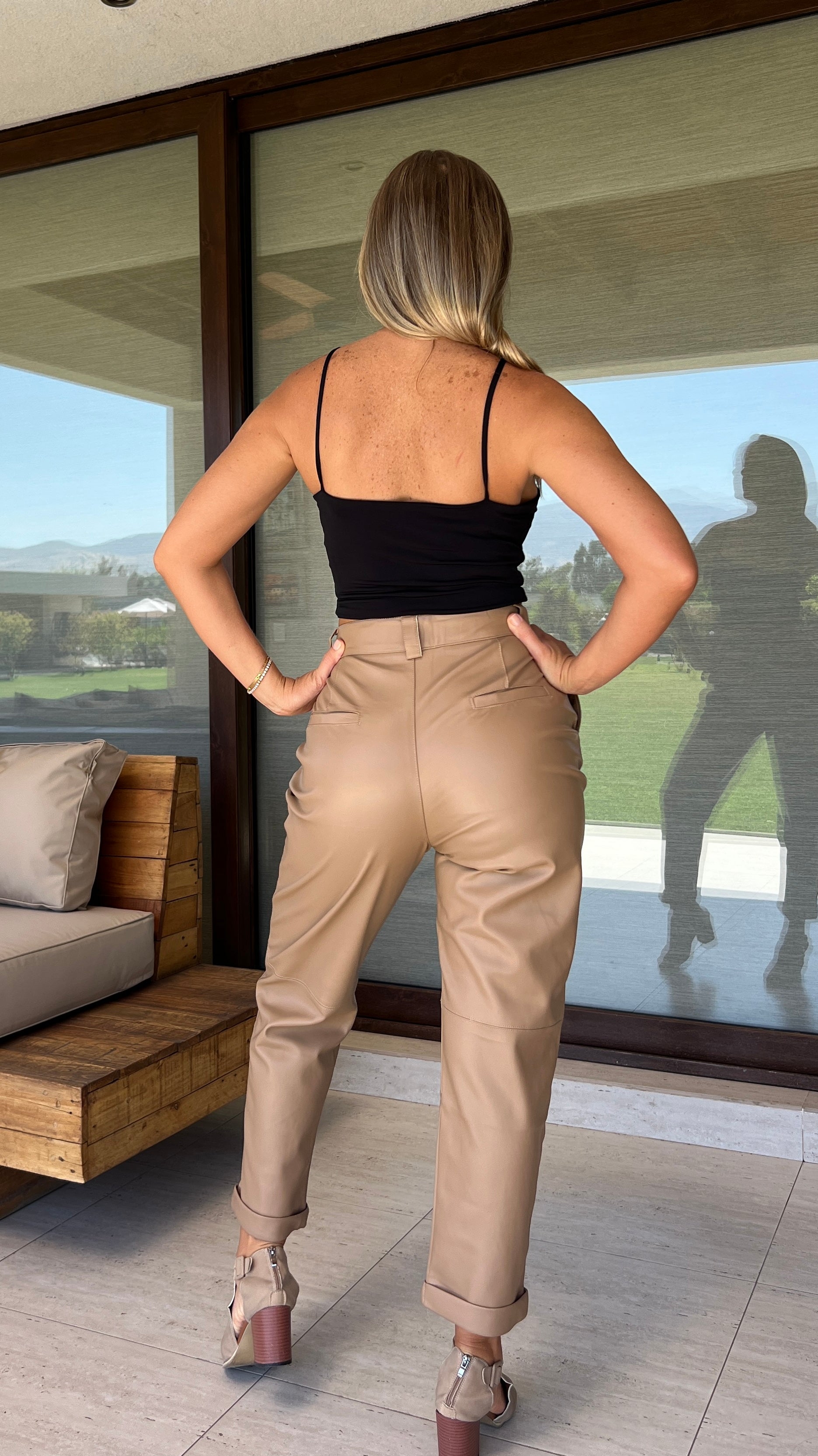 Pantalón Ecocuero Camel