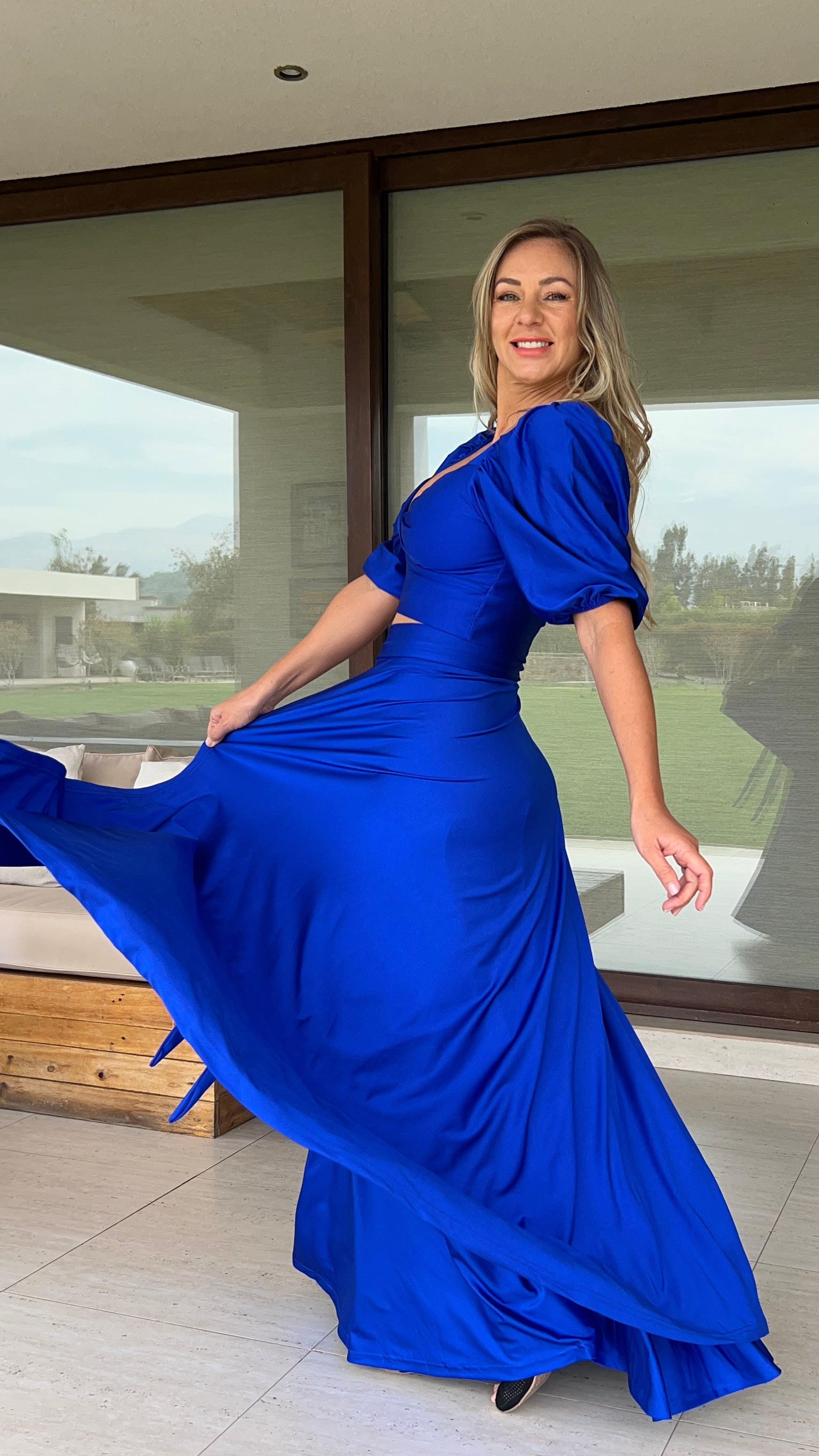 Falda Envolvente Dupont Azul Eléctrico