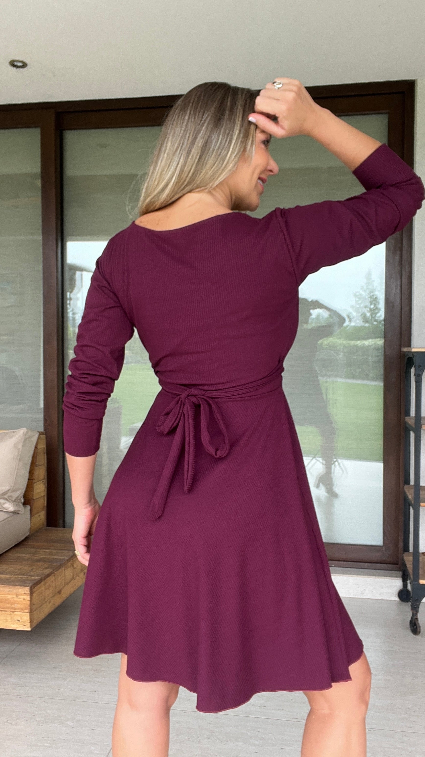 Vestido Alma Burdeos
