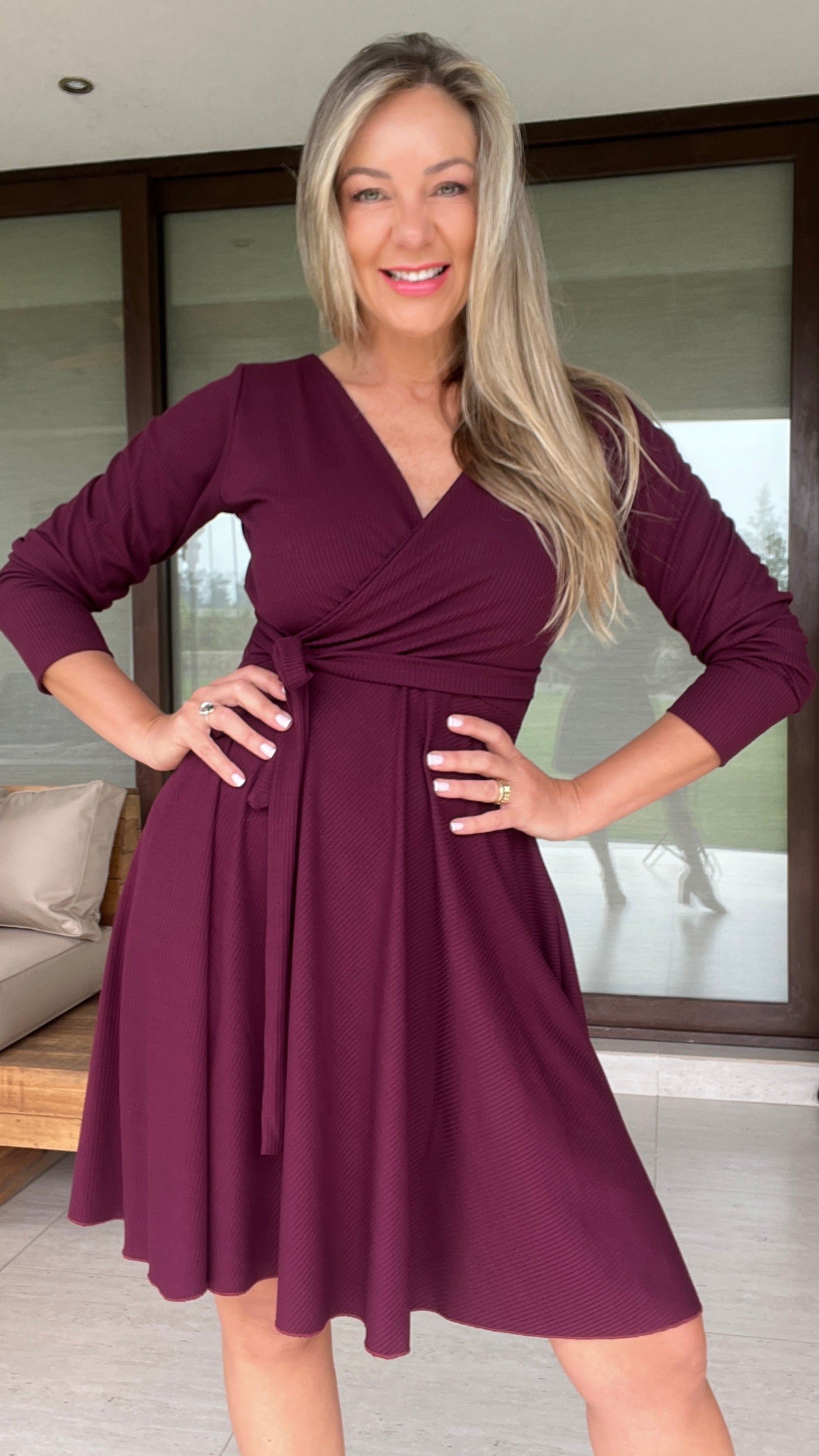Vestido Alma Burdeos