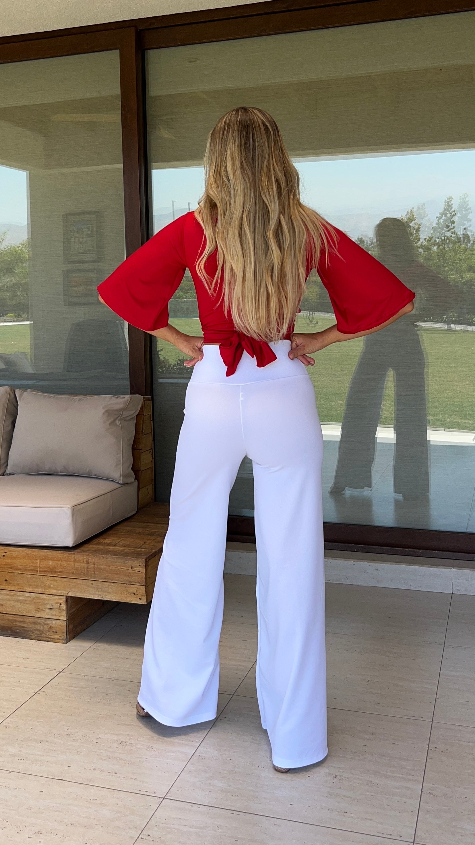 Palazzo sofia blanco| pantalón blanco mujer | AmorAmar.cl 1