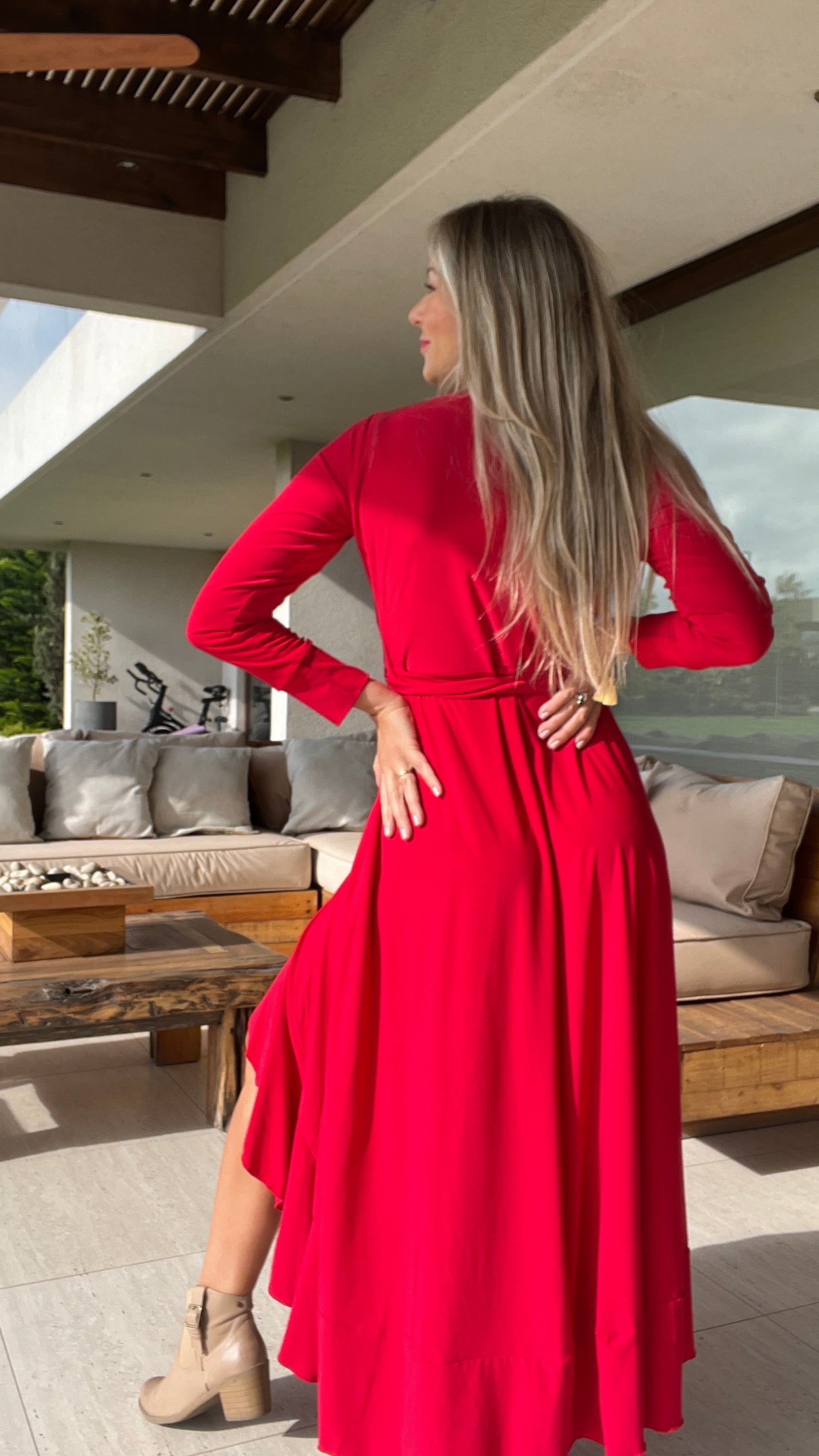 Vestido Emma Rojo Carmín