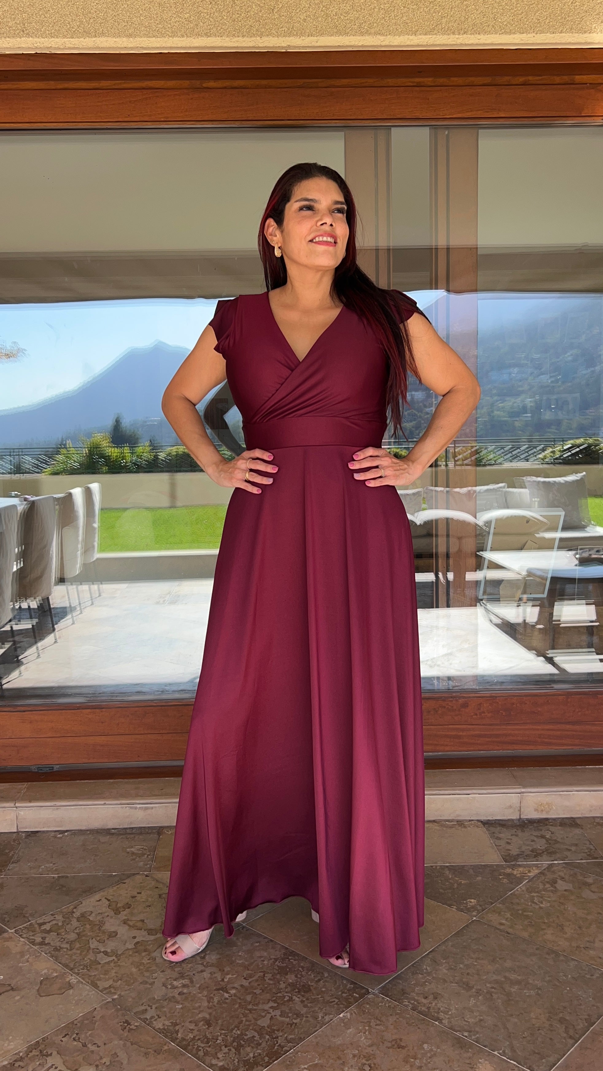 Vestido Isabella Dupont Burdeos