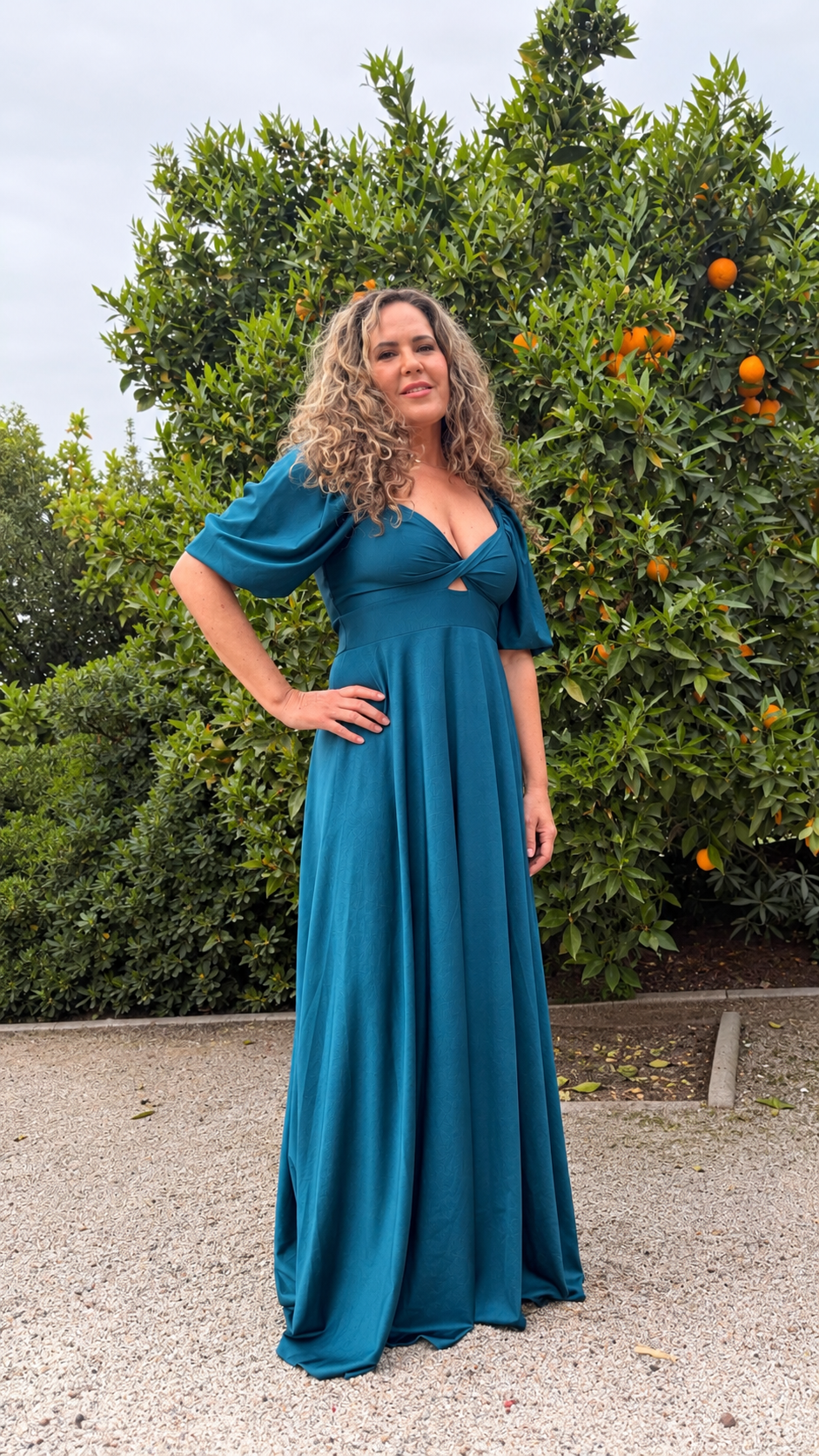 Vestido Valentina Petróleo